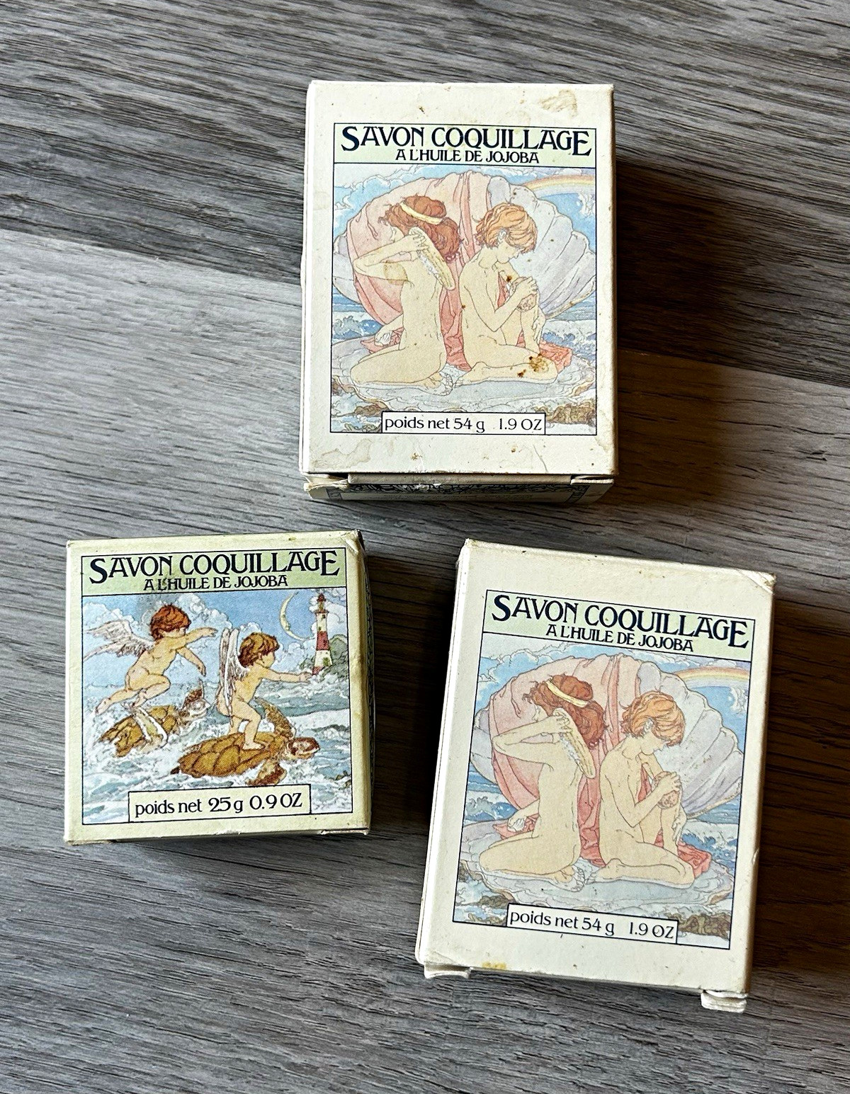 Vintage Crabtree & Evelyn Savon Coquillage Jojoba Soap Set of 3 Original Boxes Vintage Crabtree & Evelyn Savon Coquillage Jojoba Soap Set of 3 Original Boxes
