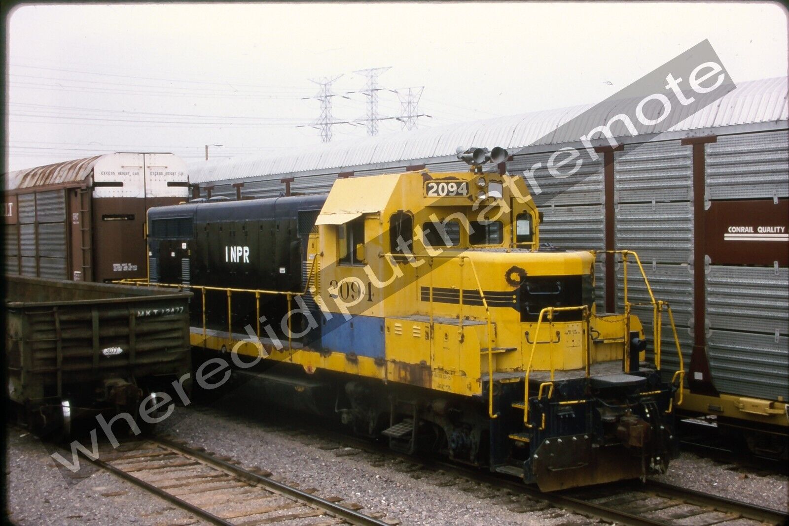 Original Slide Idaho Northern & Pacific Railroad INPR 2094 ex-ATSF 2773 GP7 1995