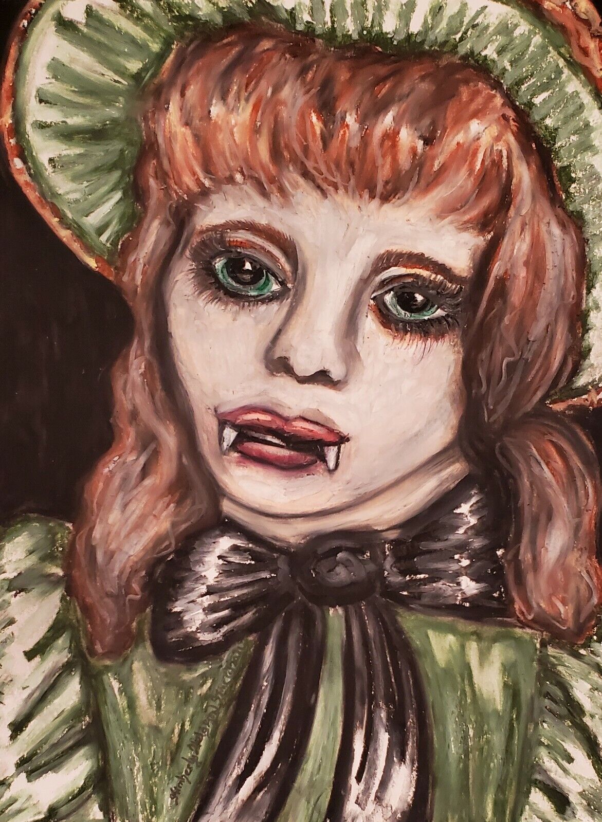 5 x 7 Art Print Vampyre Doll Collectible KSAMS Claudia Vampire Girl Halloween