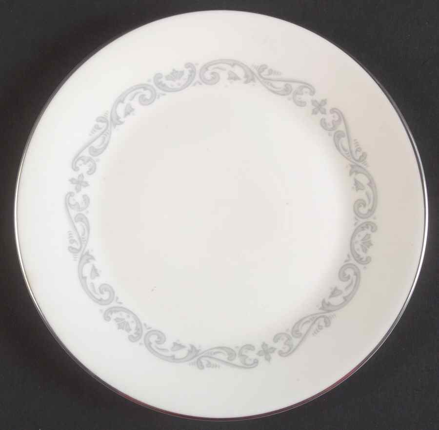 Minton Silver Scroll Bread & Butter Plate 334567 Minton Silver Scroll Bread & Butter Plate 334567