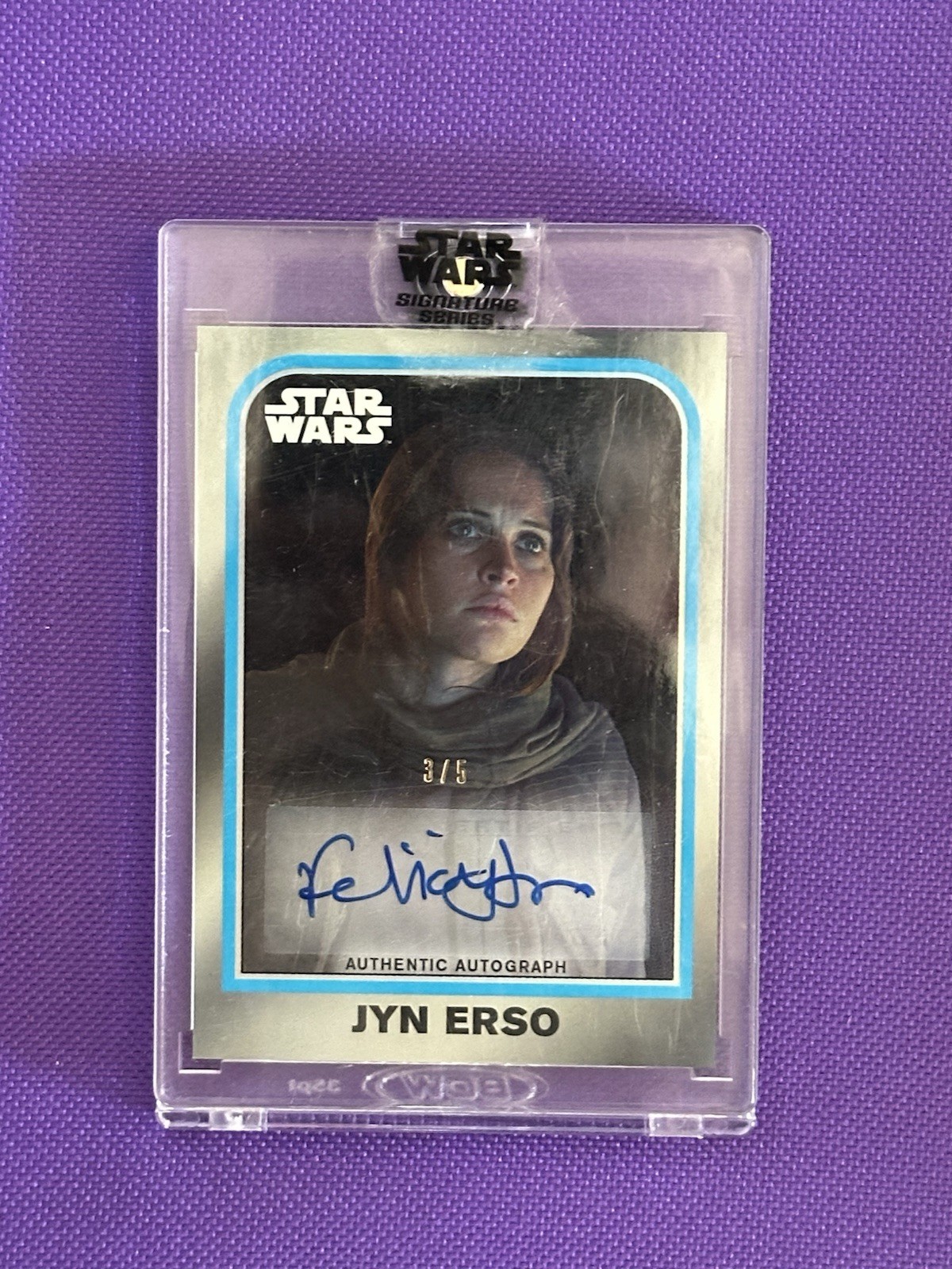 2022 Topps Star Wars Signature Series Jyn Erso Auto Card /5 Felicity Jones