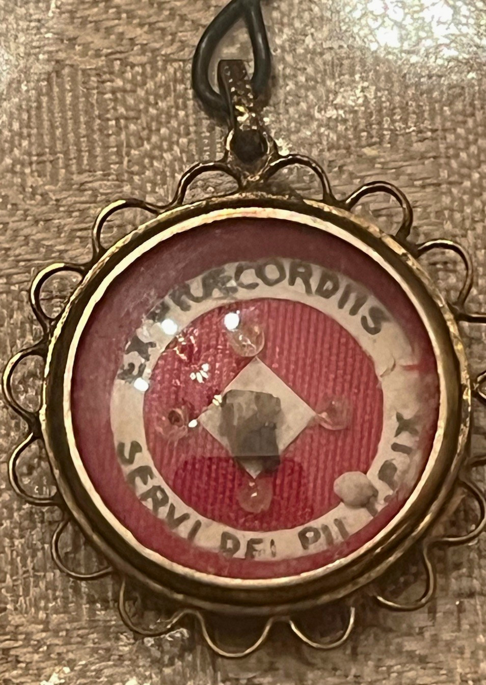 Antique 19th C. Catholic Reliquary Theca Locket - Pope Pius IX - Red Wax Seal Antique 19th C. Catholic Reliquary Theca Locket - Pope Pius IX - Red Wax Seal