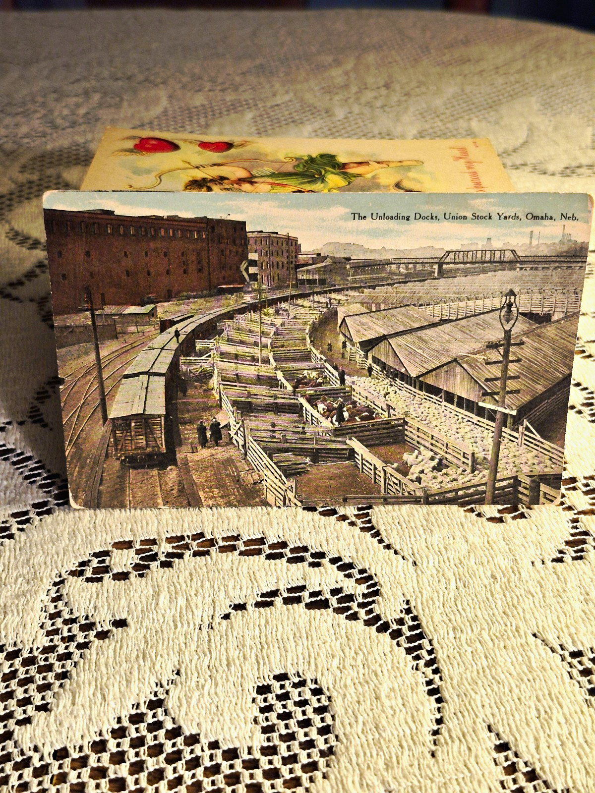 Vintage Unposted Divided Back Postcard Union Stock Yards Omaha NE Lithograph Vintage Unposted Divided Back Postcard Union Stock Yards Omaha NE Lithograph