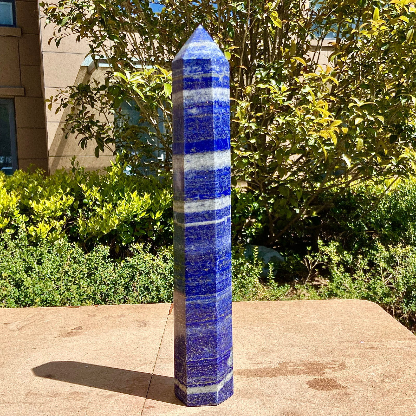 2.85LB  Natural Lapis Lazuli quartz crystal single point tower healing