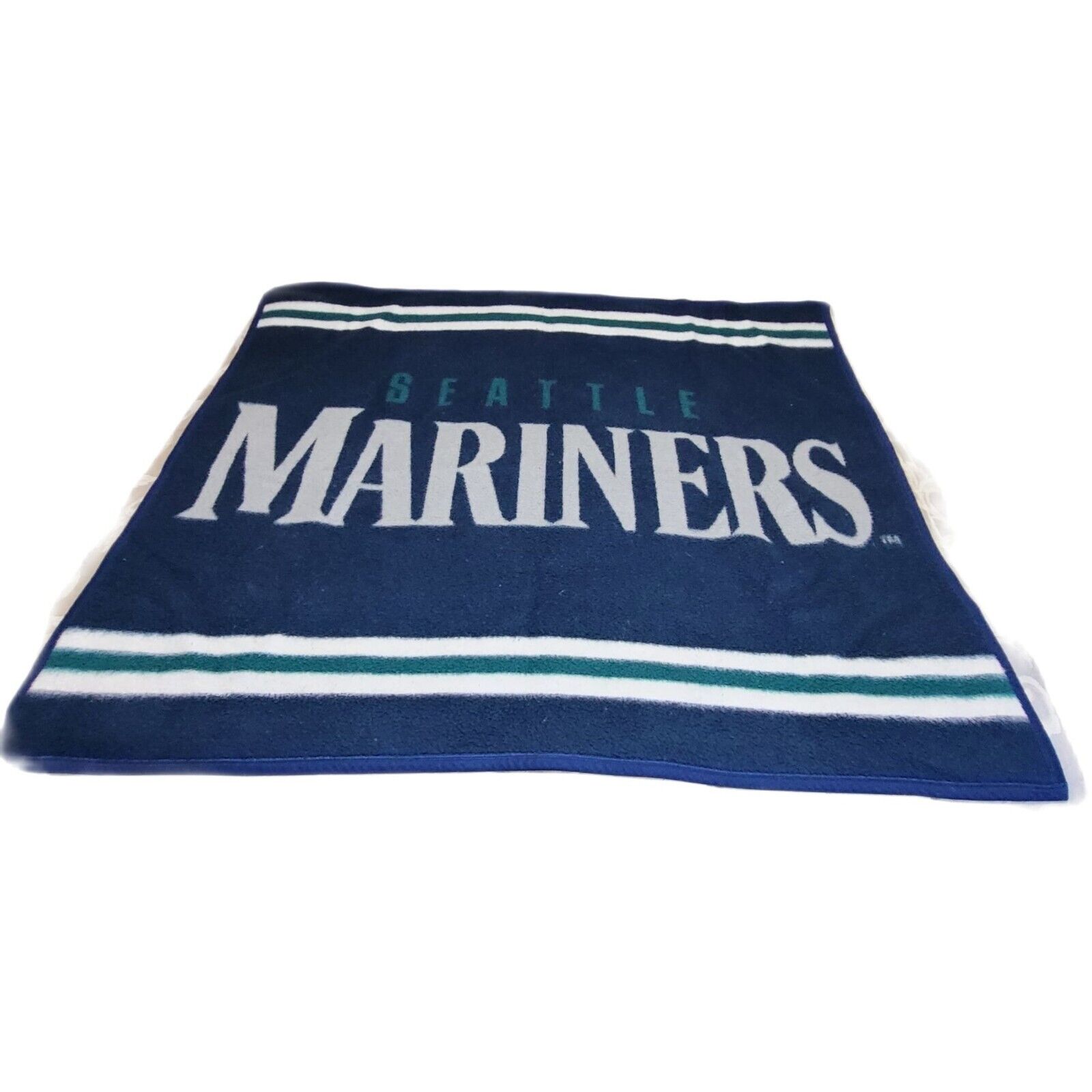 Biederlack Seattle Mariners Throw Blanket MLB 55 X 47 Inches Vintage Reversible