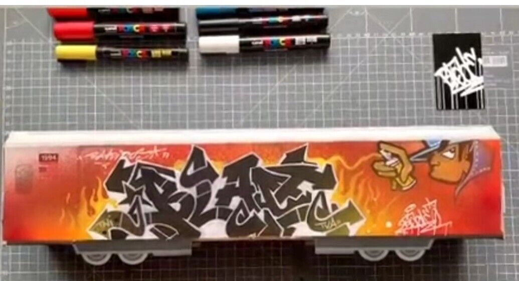 BLADE GRAFFITI on TRAIN WAGON MAKET Double Sided SEEN/JONONE/QUIK/TAKI/ZENOY/COPE