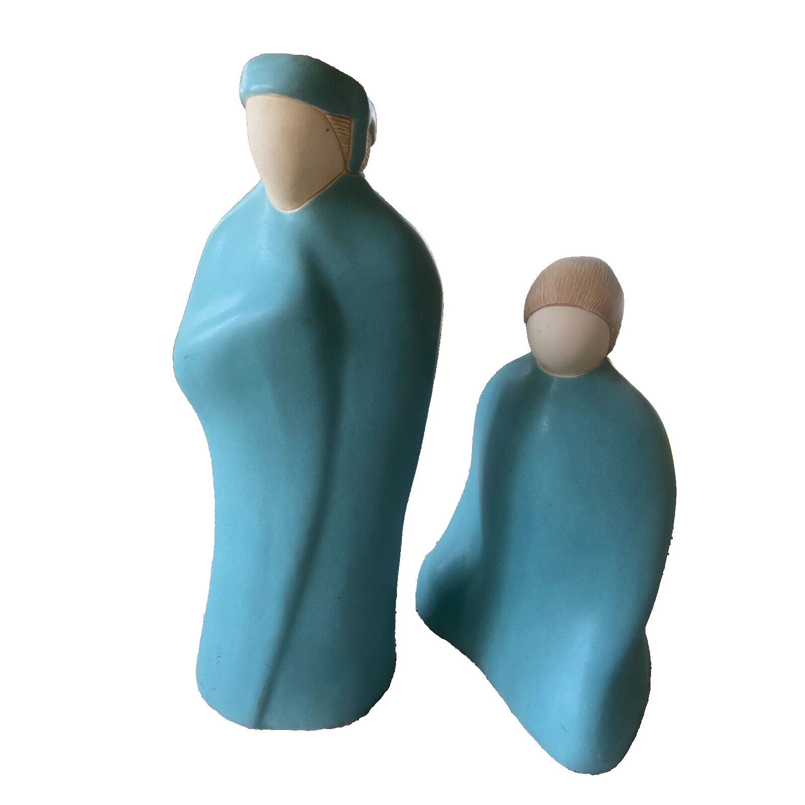 Jack Black 1984 Navajo Sculptures Pottery Figures Blue Vintage Pottery Set Of 2 Jack Black 1984 Navajo Sculptures Pottery Figures Blue Vintage Pottery Set Of 2