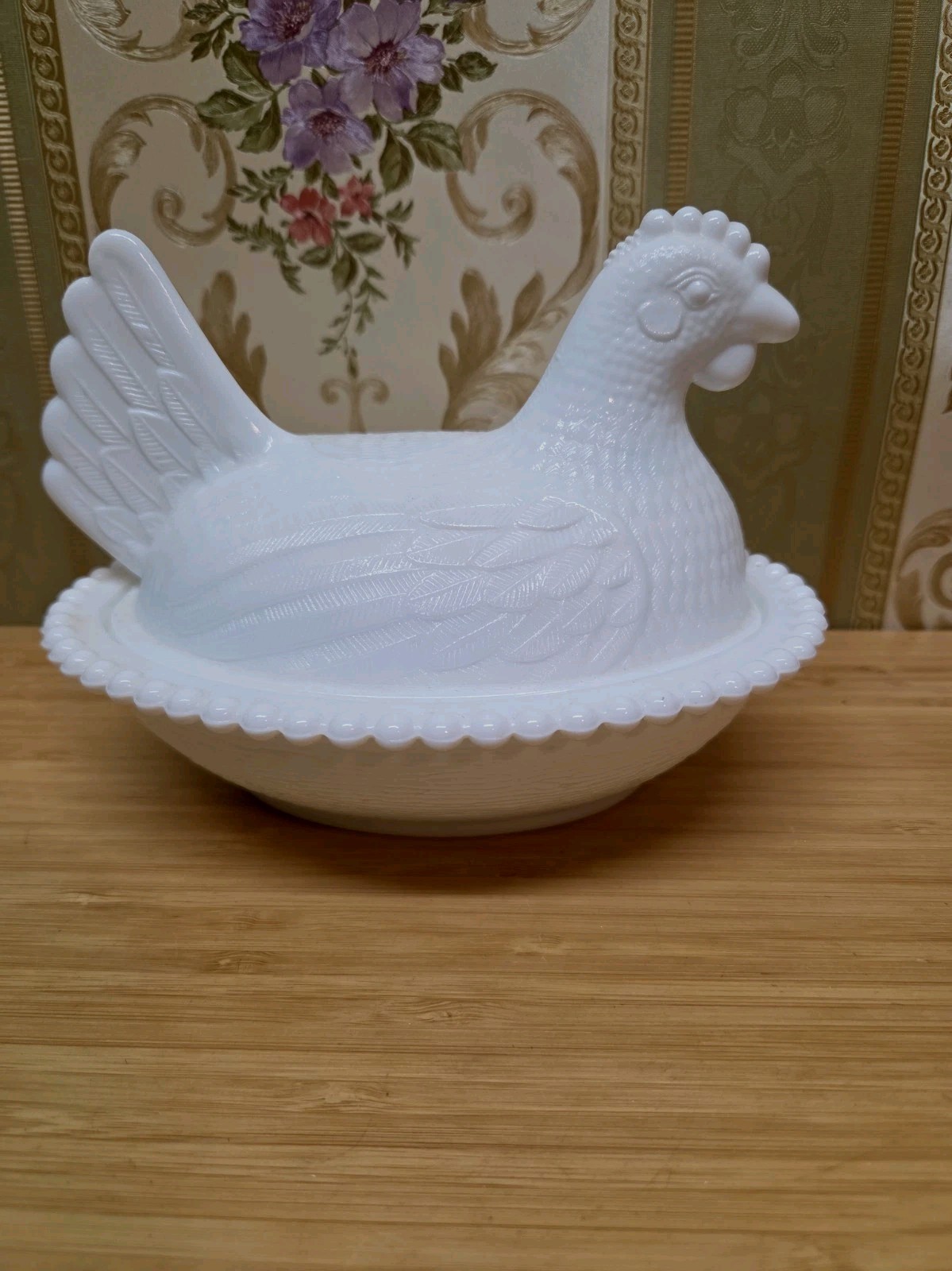 Indiana Glass Vintage Hen On Nest White Milk Glass 7\ Indiana Glass Vintage Hen On Nest White Milk Glass 7\