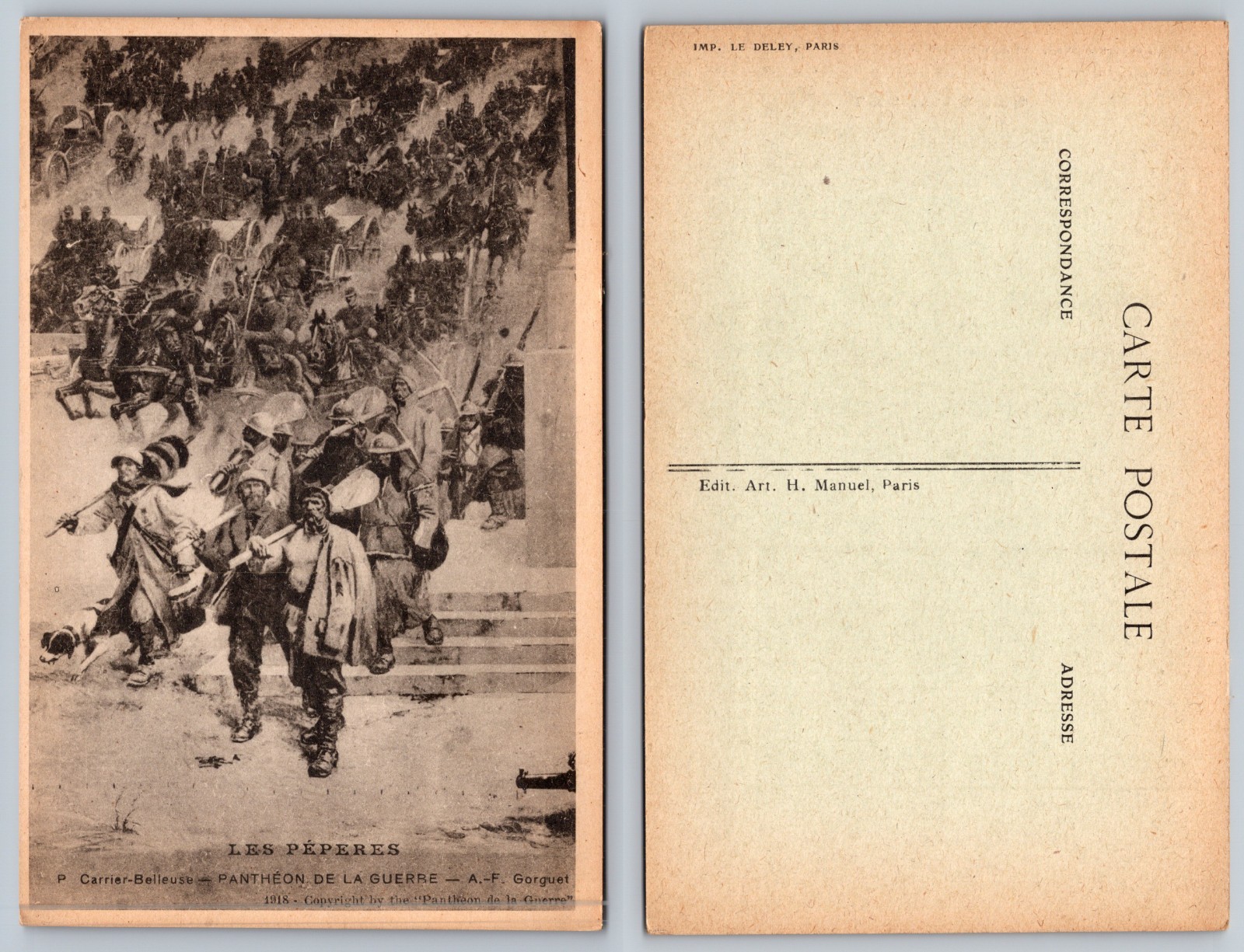 Pantheon De La Guerre Paris Military March Postcard Pantheon De La Guerre Paris Military March Postcard