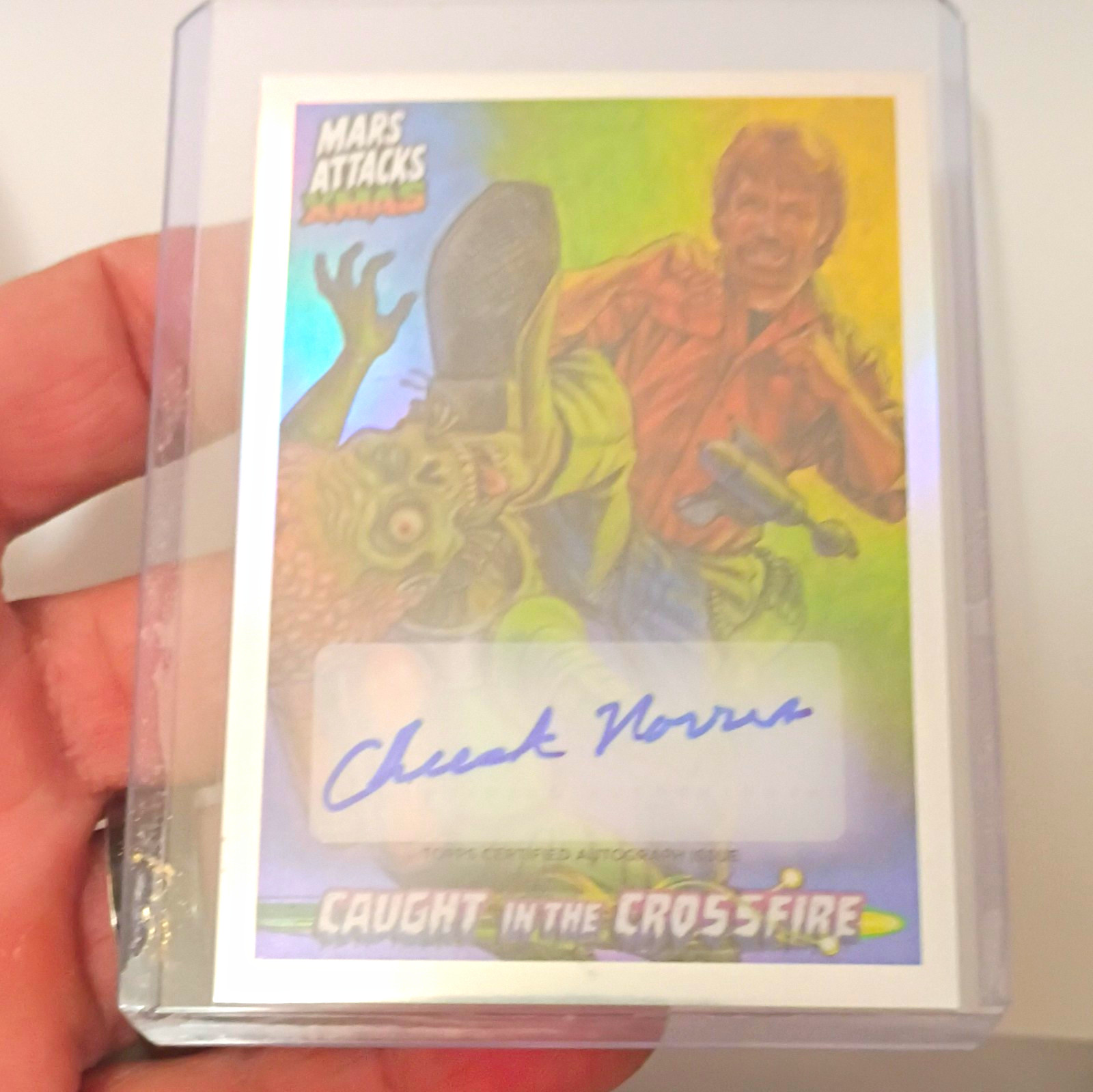Topps 2026 Mars Attacks Christmas Chuck Norris Auto Card CCA-CN