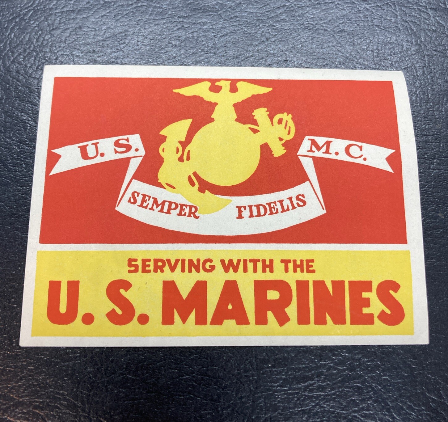 WWII Korea War Era US Marine Corps Serving Window Luggage Decal Homefront USMC WWII Korea War Era US Marine Corps Serving Window Luggage Decal Homefront USMC