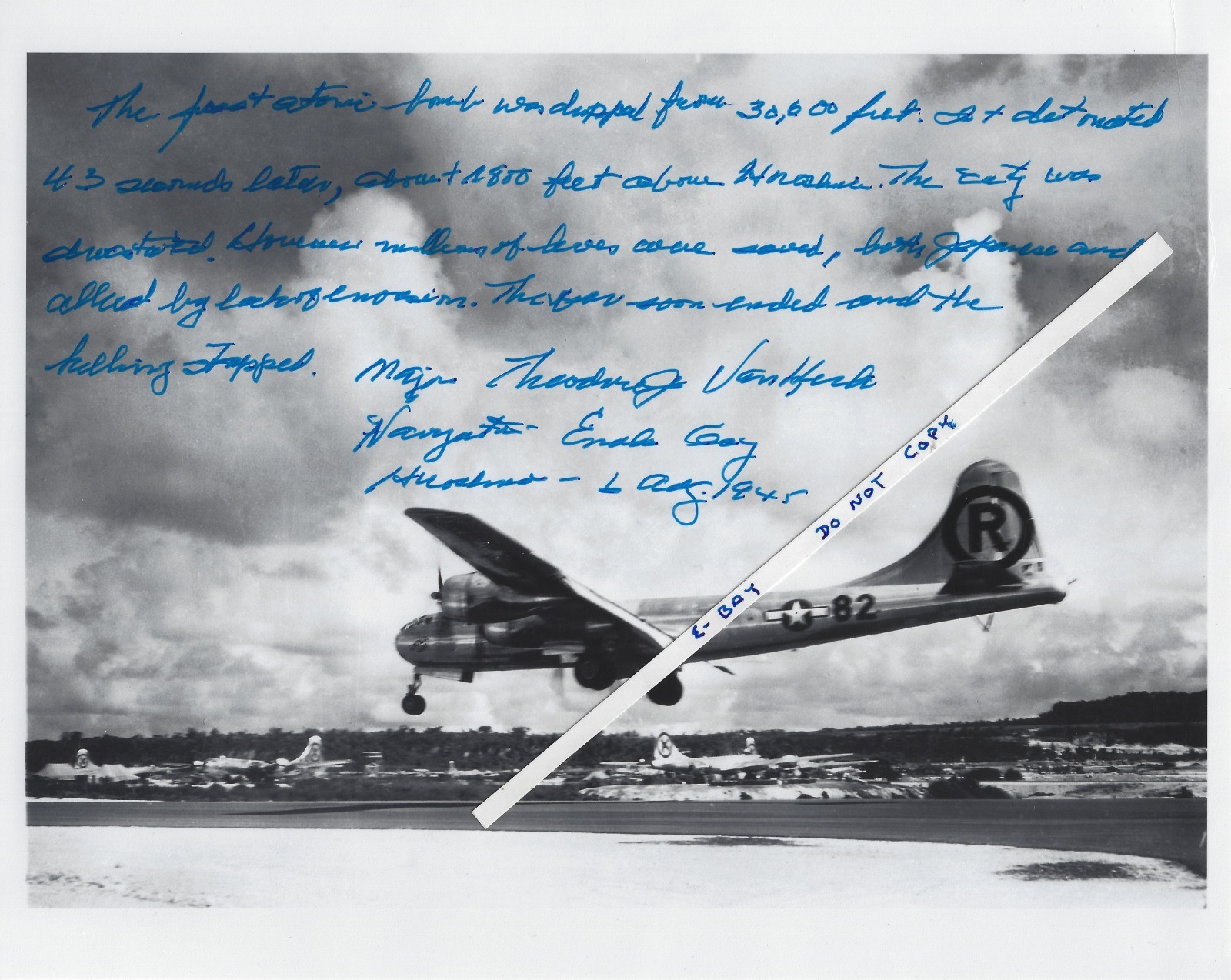 Enola Gay, Hiroshima, Navigator, Dutch Van Kirk, 509th Composite Group,WWII, B29