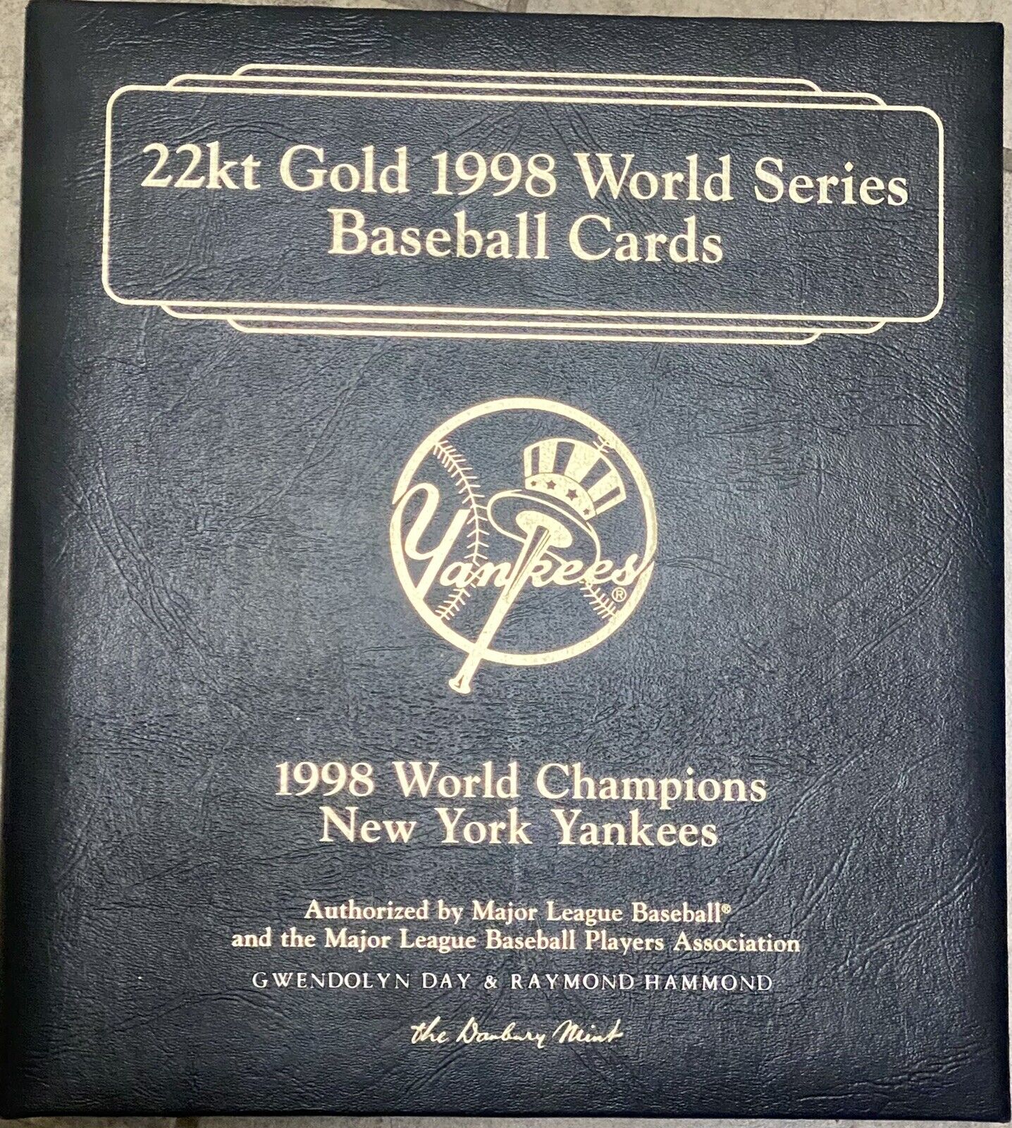 MLB Baseball Cards 22k Gold 1998 World Series World Champions NY Yankees Cards