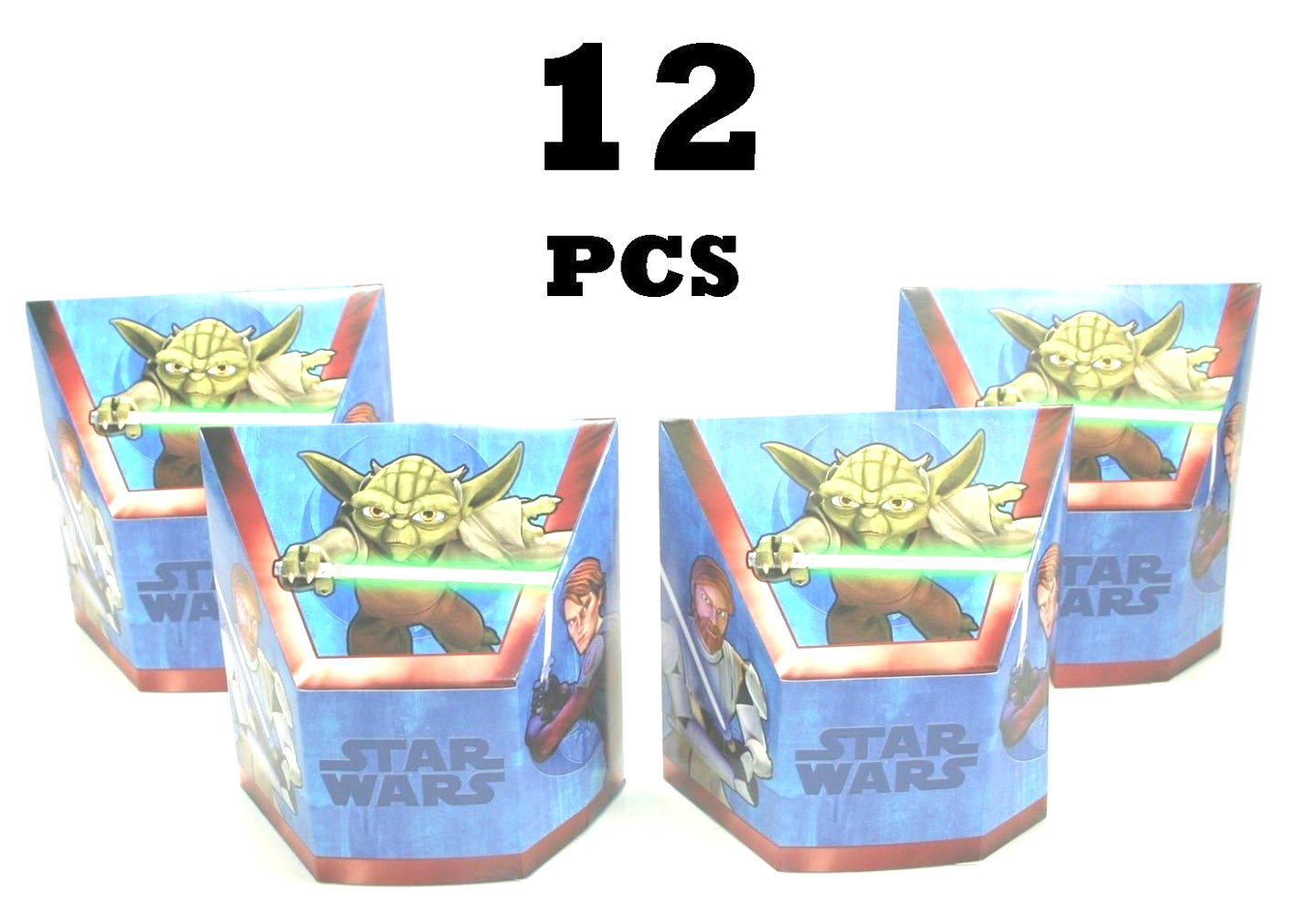 NEW 12 pc STAR WARS Folding TREAT Loot BOXES Party Favors by Hallmark Yoda Jedi NEW 12 pc STAR WARS Folding TREAT Loot BOXES Party Favors by Hallmark Yoda Jedi