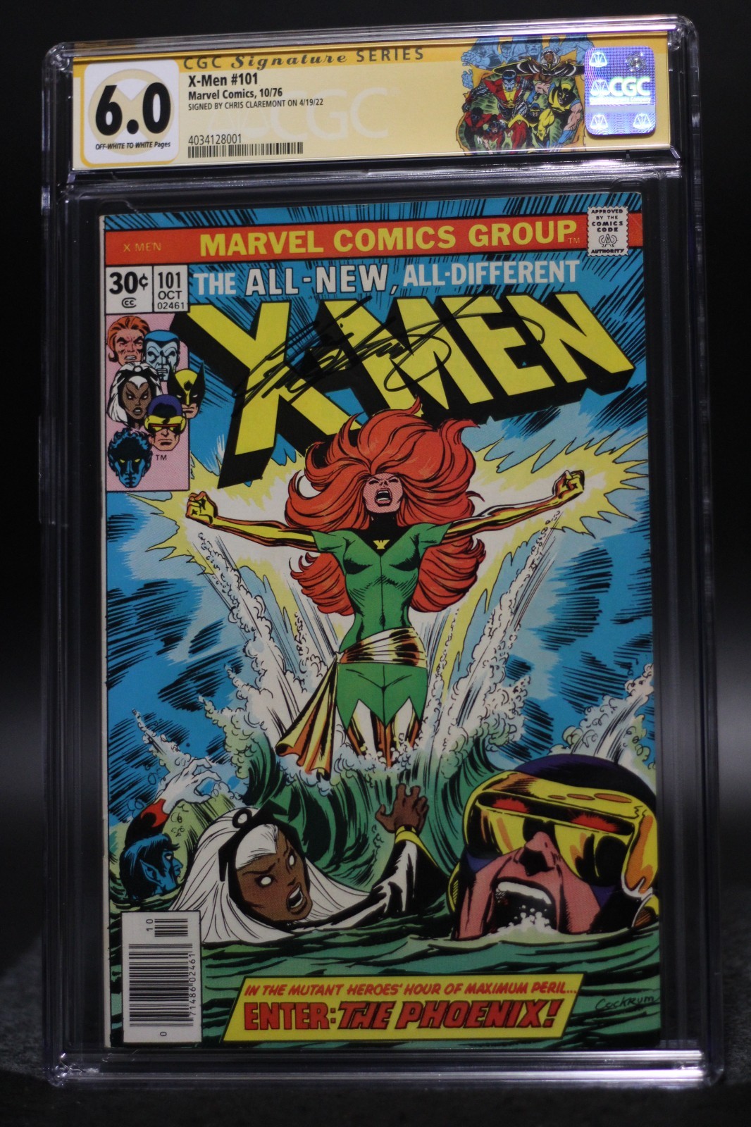 X-Men (1963)#101 1st App Of Phoenix Signed By Claremont CGC SS 6.0 OW to Wht Pgs