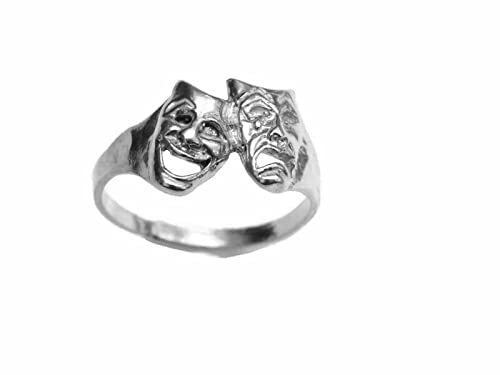 Classic Comedy and Tragedy Ring .925 Sterling Silver Classic Comedy and Tragedy Ring .925 Sterling Silver
