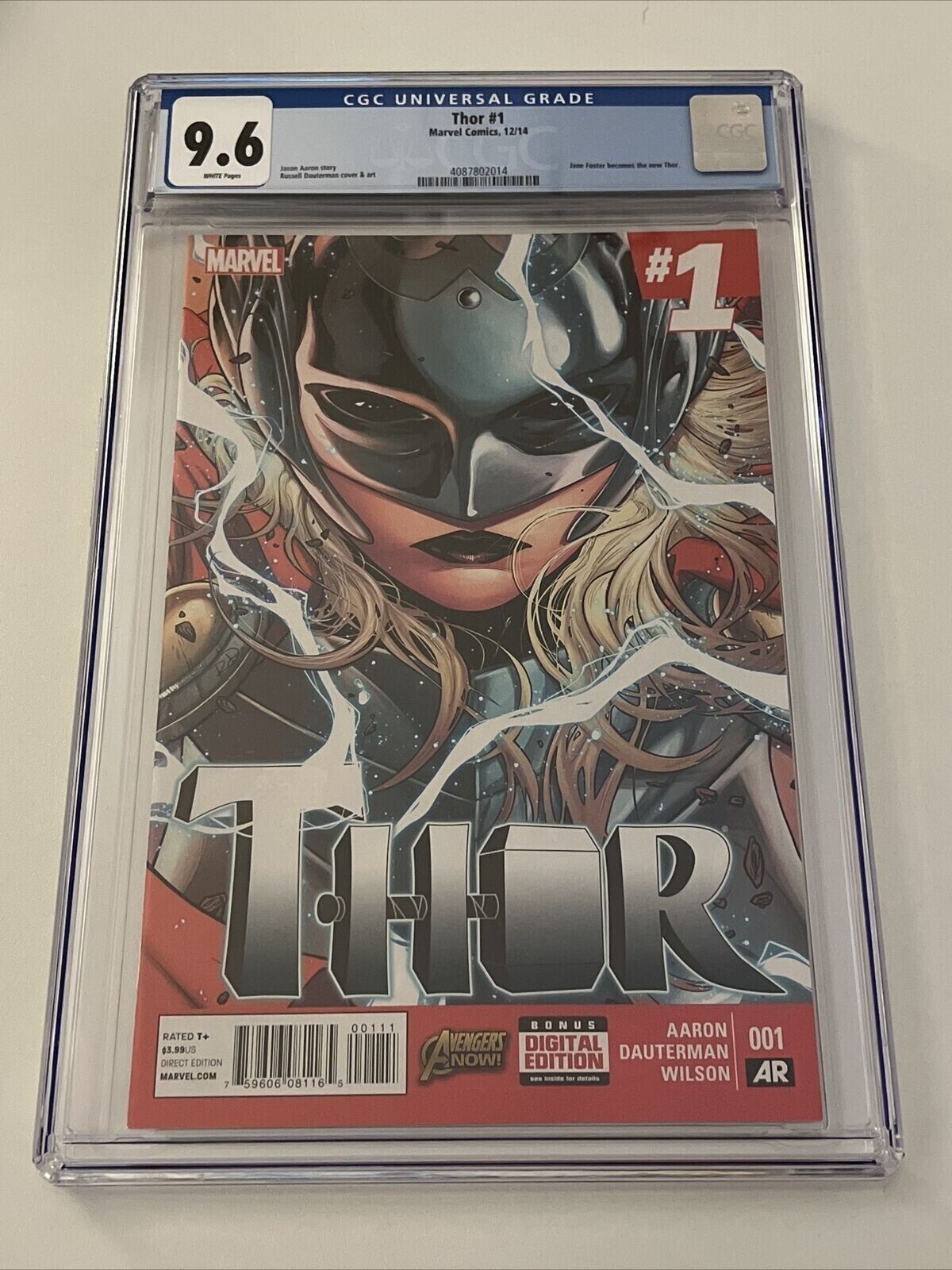 Thor #1 Marvel, 2014 1st print CGC 9.8 and 9.6 Jason Aaron Jane Foster Lady Thor