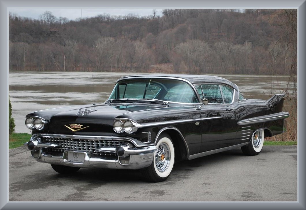 1958 Cadillac Coupe DeVille Black, Toolbox - Refrigerator Magnet, 42 MIL