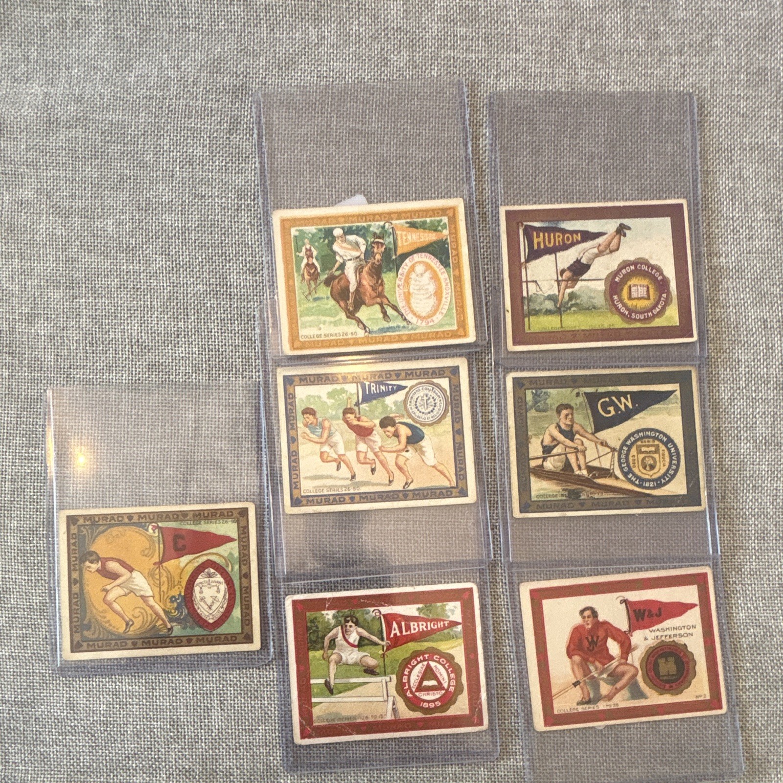 T51 Murad Cigarettes College Series card (1909-1911) (Lot of 7 cards) T51 Murad Cigarettes College Series card (1909-1911) (Lot of 7 cards)