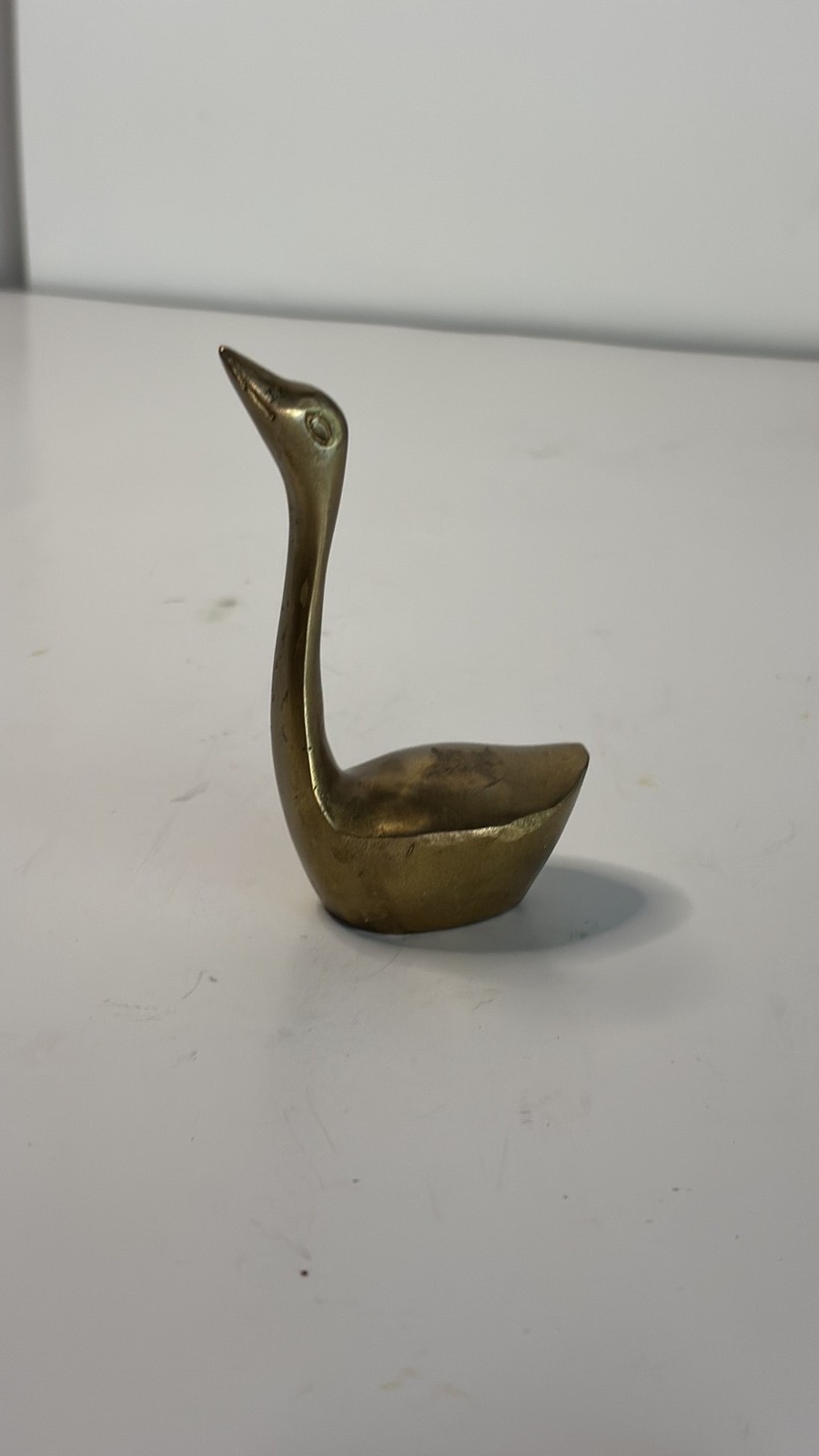 Vintage Mid-Century Solid Brass Swan Figurine Vintage Mid-Century Solid Brass Swan Figurine