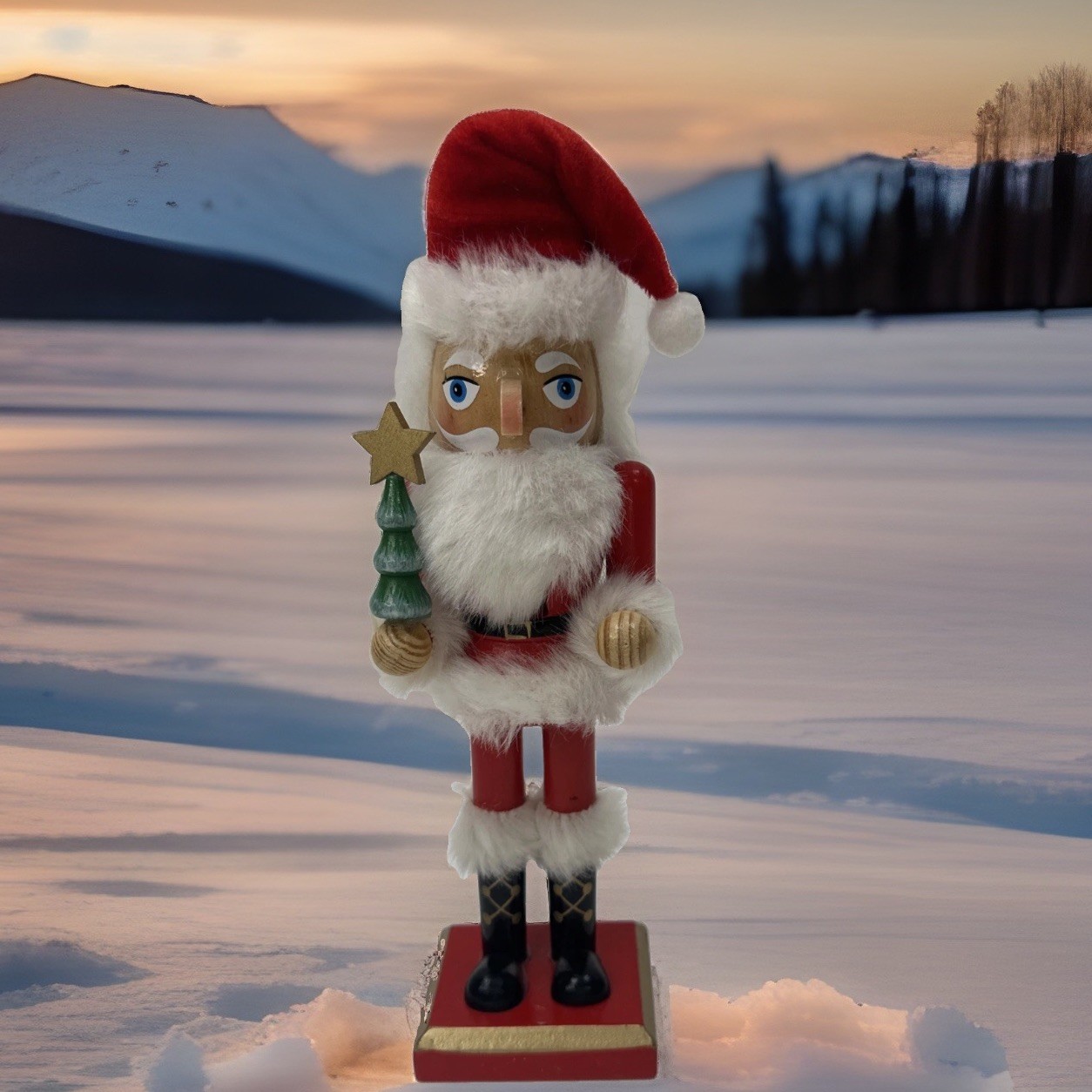 Ashland Peppermint Lane Santa Nutcracker Christmas Decor Wooden 10” Figure 2020 Ashland Peppermint Lane Santa Nutcracker Christmas Decor Wooden 10” Figure 2020
