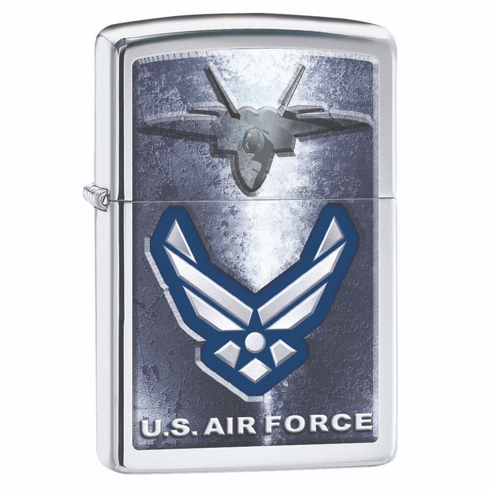Zippo U.S. Air Force Fighter Jet Wings High Polish Chrome 28748