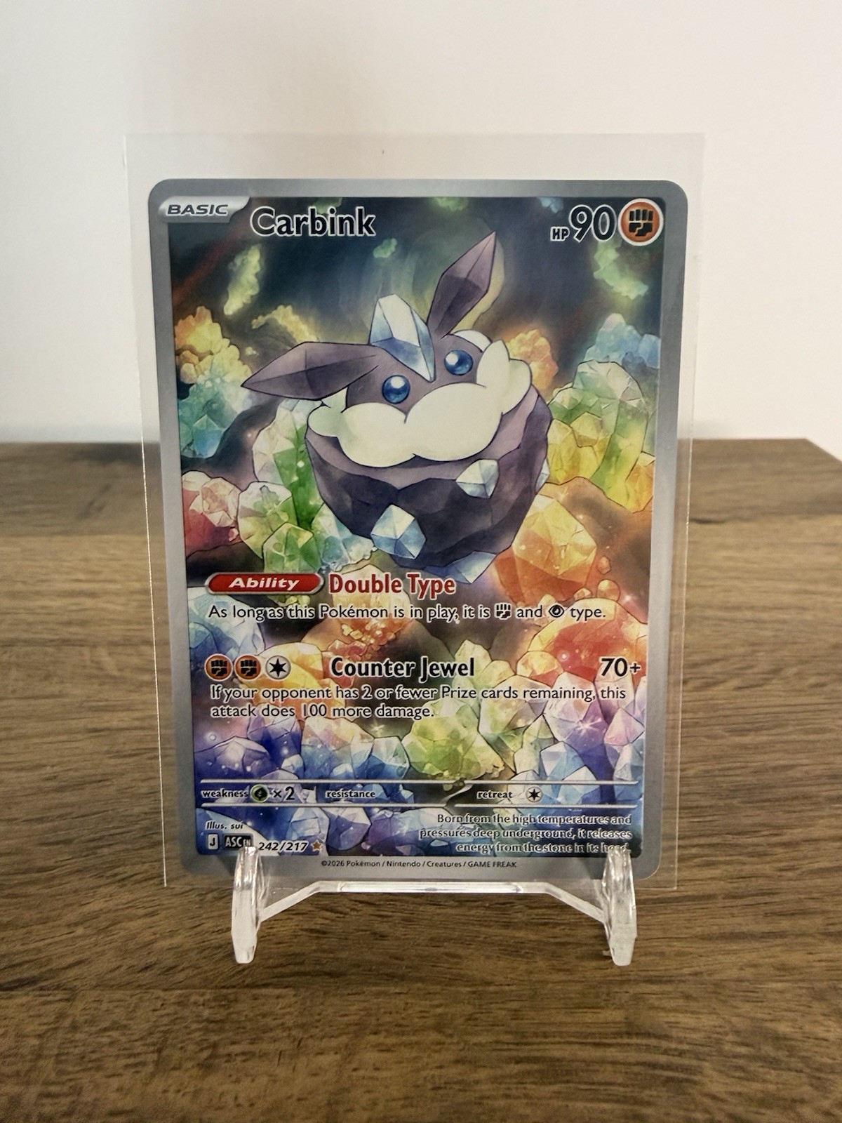 Pokémon TCG Carbink 242/217 Ascended Hero’s Illustration Rare Pokémon TCG Carbink 242/217 Ascended Hero’s Illustration Rare
