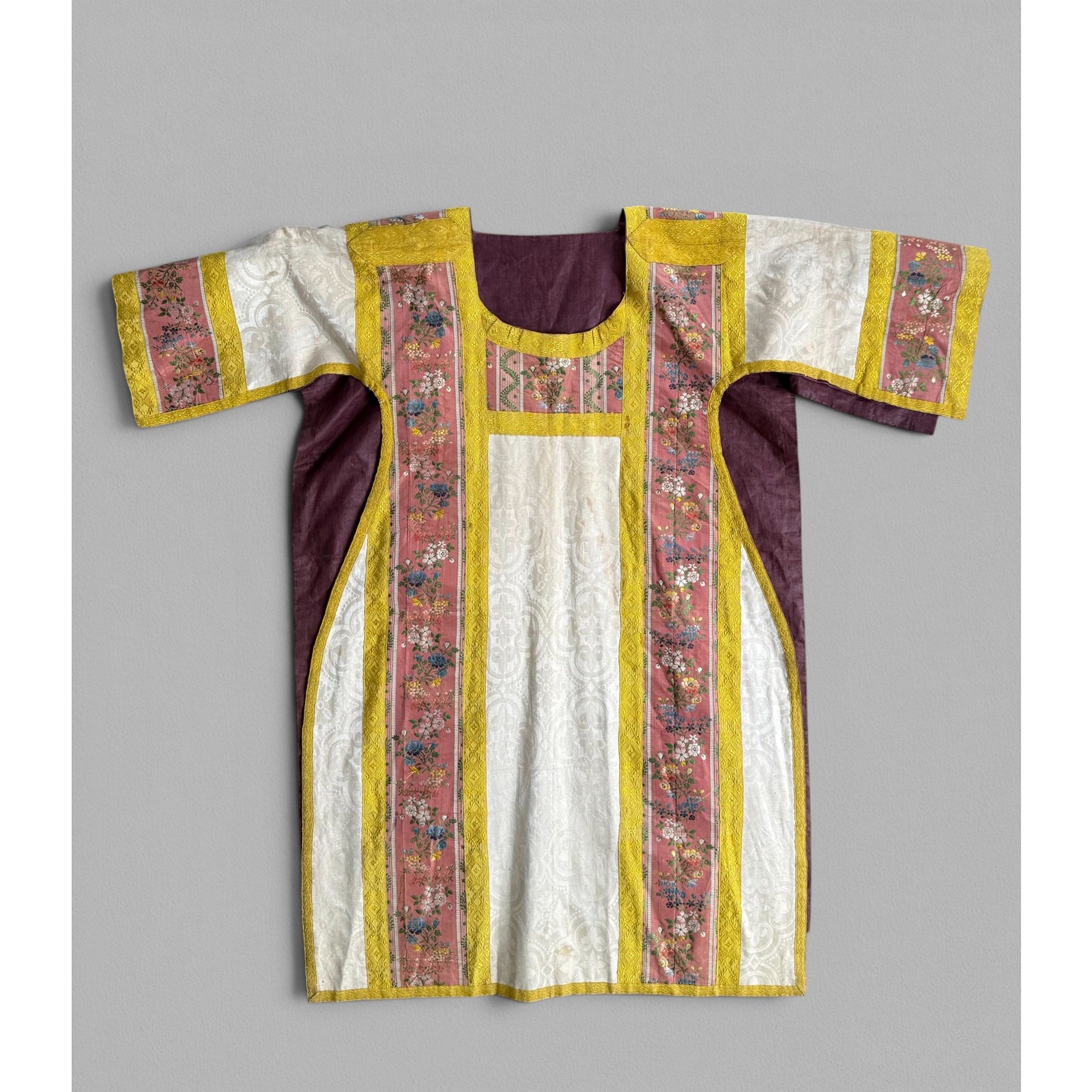 Antique French 19th C. Embroidered Church Chasuble Vestment Historical Religious Antique French 19th C. Embroidered Church Chasuble Vestment Historical Religious