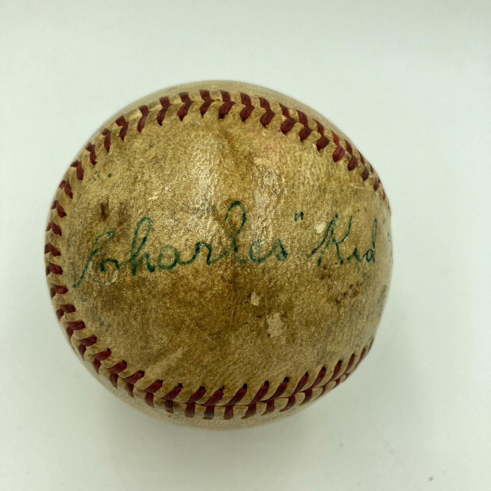 Kid Nichols Single Signed 1940\'s National League Baseball With Beckett COA RARE