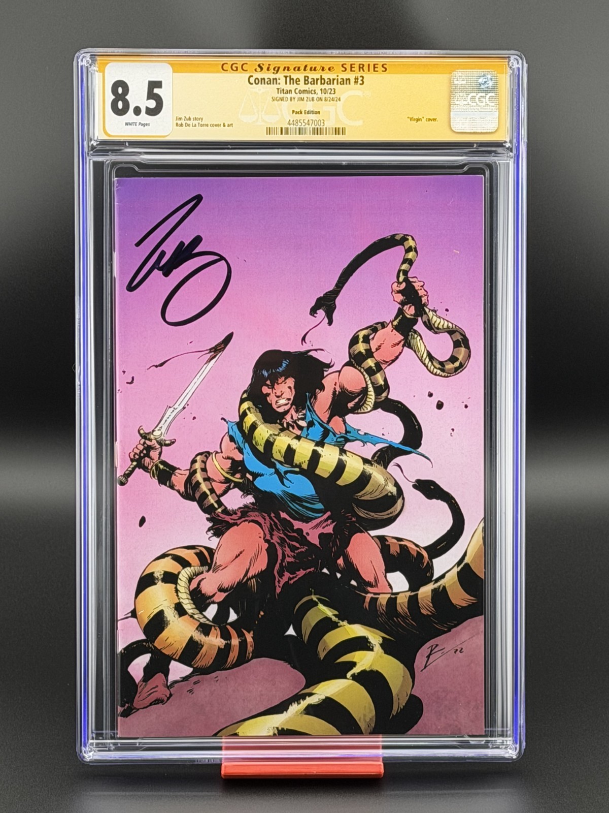 Conan The Barbarian (3) 2023 ROBERTO DE LA TORRE VARIANT Jim Zub Signed (CGC)