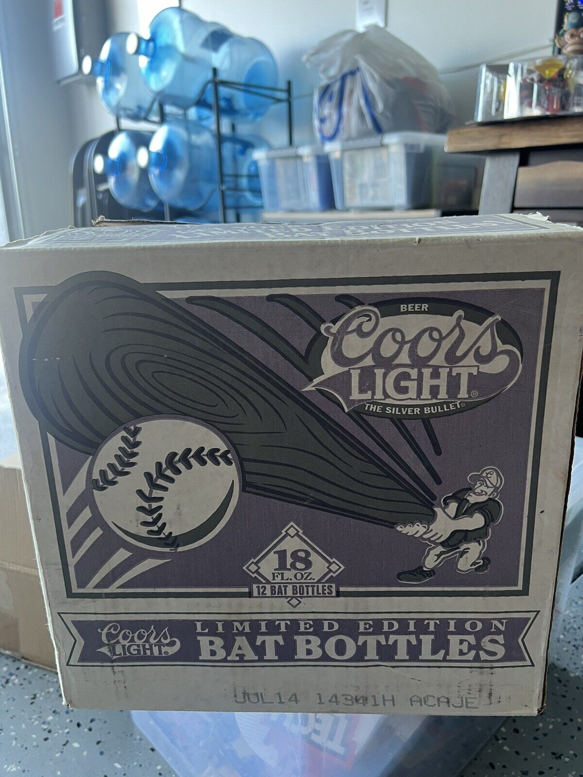 Vintage Coors Light Baseball Bat Bottle Limited Edition 18oz Silver Bullet