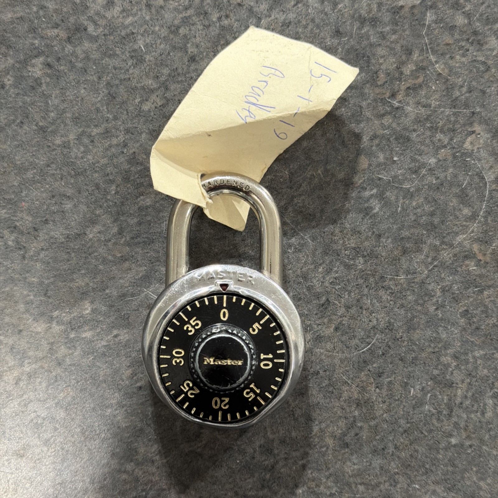 Vtg MASTER LOCK COMBINATION PADLOCK w/ Combination tested & working Vtg MASTER LOCK COMBINATION PADLOCK w/ Combination tested & working
