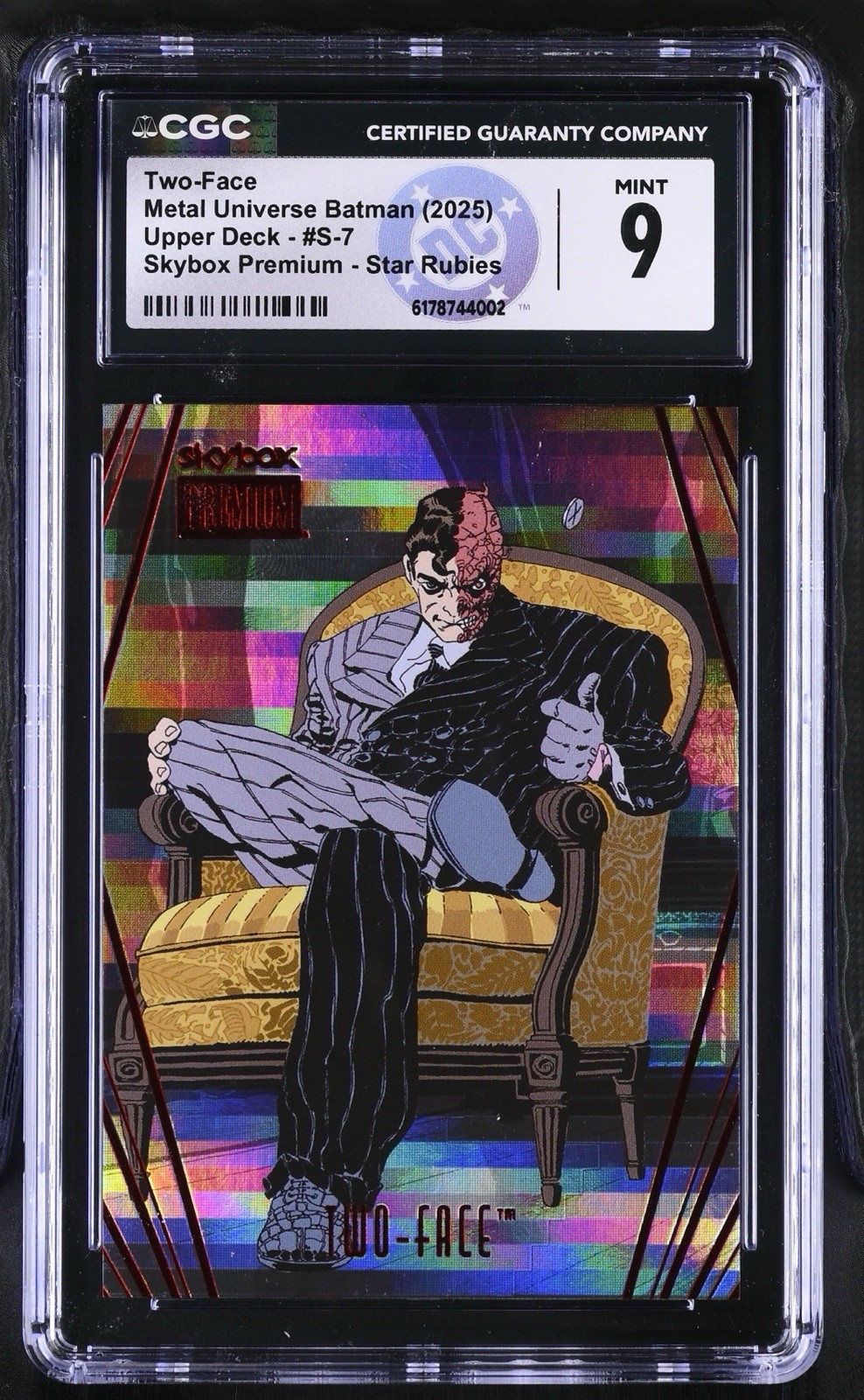 2025 Skybox Metal Universe Batman Skybox Premium Star Rubies 32/50 Two-Face #S-7 2025 Skybox Metal Universe Batman Skybox Premium Star Rubies 32/50 Two-Face #S-7