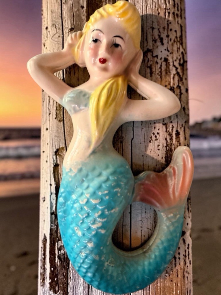 Vintage ARTMARK Mermaid Ceramic Wall Figurine Plaque π³ποΈ Vintage ARTMARK Mermaid Ceramic Wall Figurine Plaque π³ποΈ