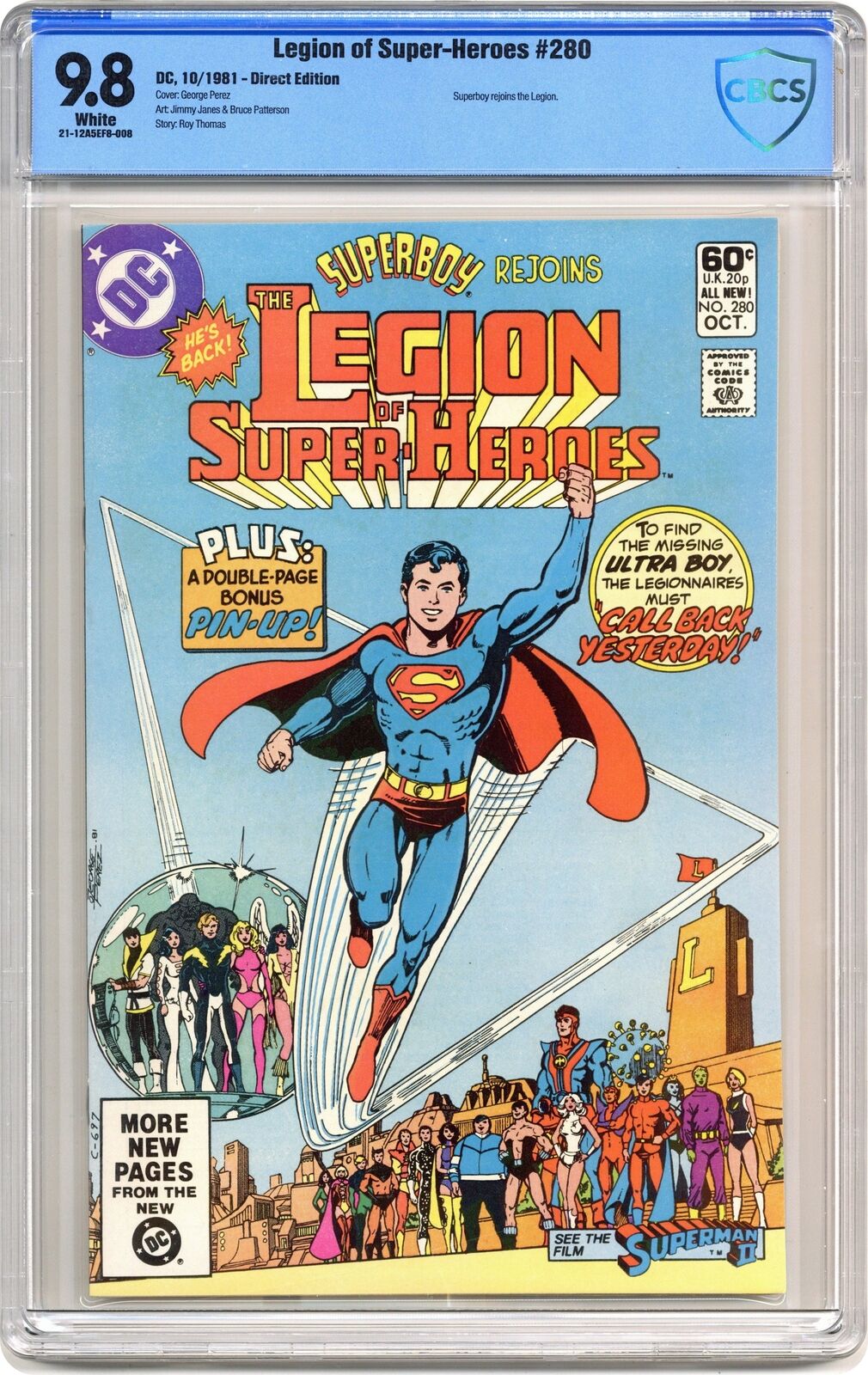 Legion of Super-Heroes #280 CBCS 9.8 1981 21-12A5EF8-008