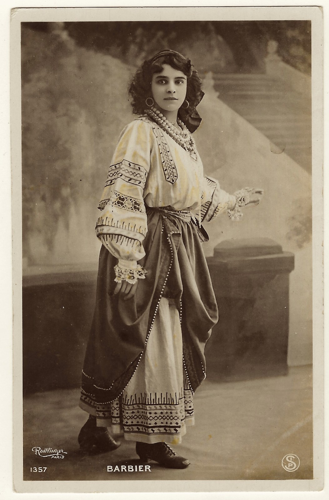 PORTRAIT OF FRENCH FILM STAR MLLE BARBIER (PHOTOGRAPHED BY LEOPOLD REUTLINGER)