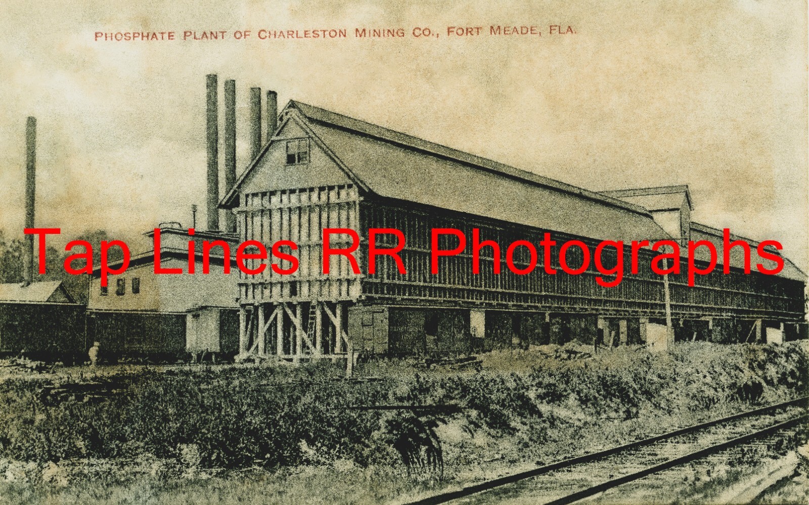 Phosphate Plant of the Charleston Mining Co Fort Meade Fla ca 1910 New 5x8 Photo