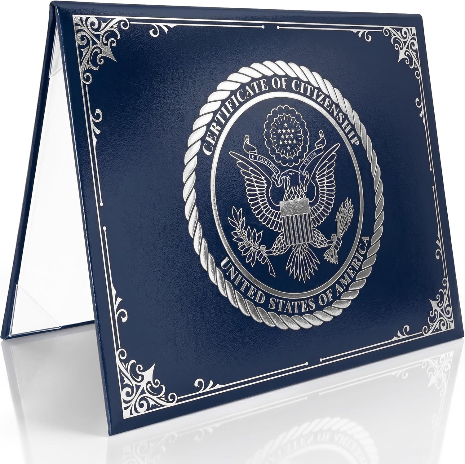 US Citizenship Certificate Holder Naturalization Padded Leatherette Cover