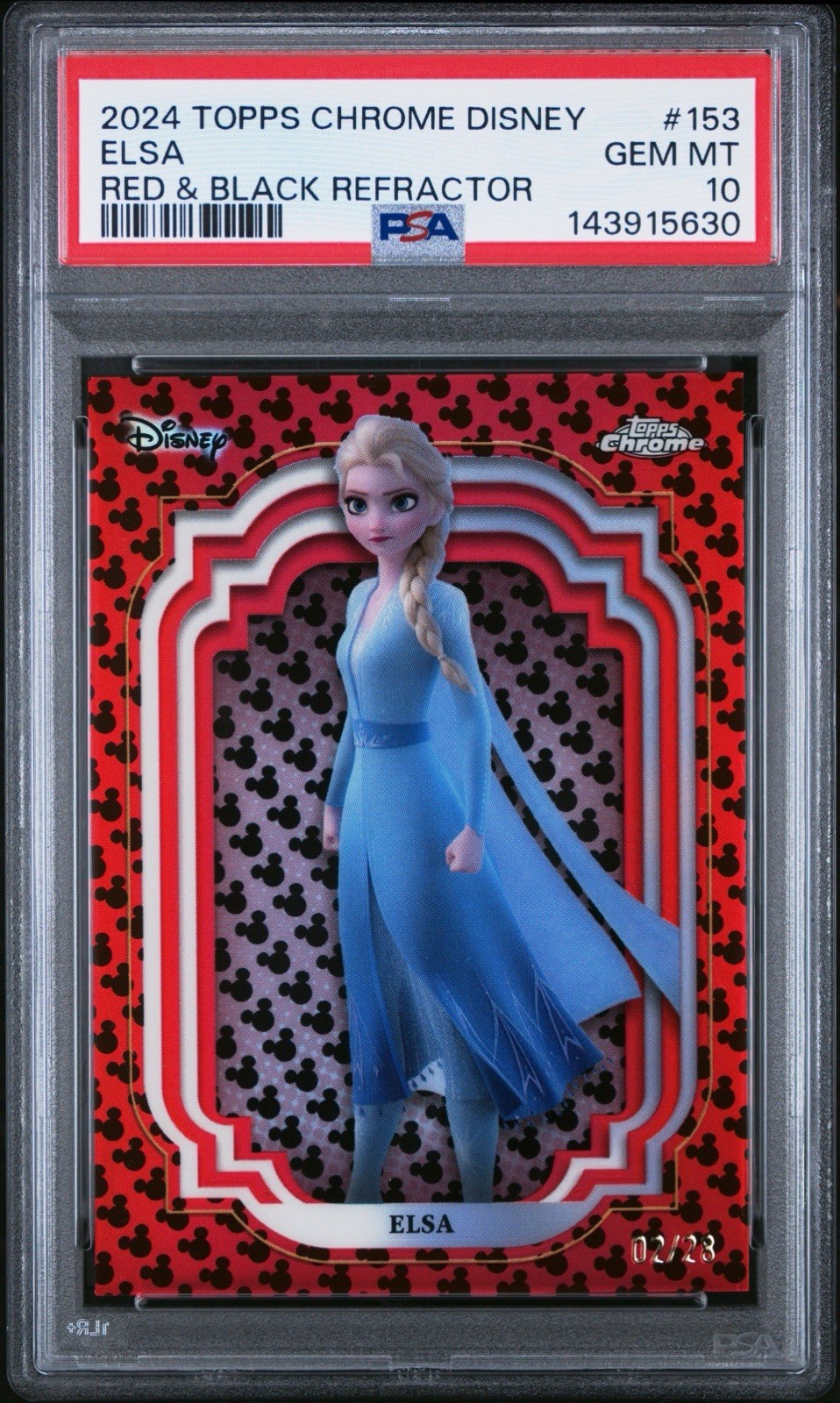 2024 Topps Chrome Disney | Elsa | Mickey Mouse Print /28 | POP 10 | Frozen ❄️❄️ 2024 Topps Chrome Disney | Elsa | Mickey Mouse Print /28 | POP 10 | Frozen ❄️❄️
