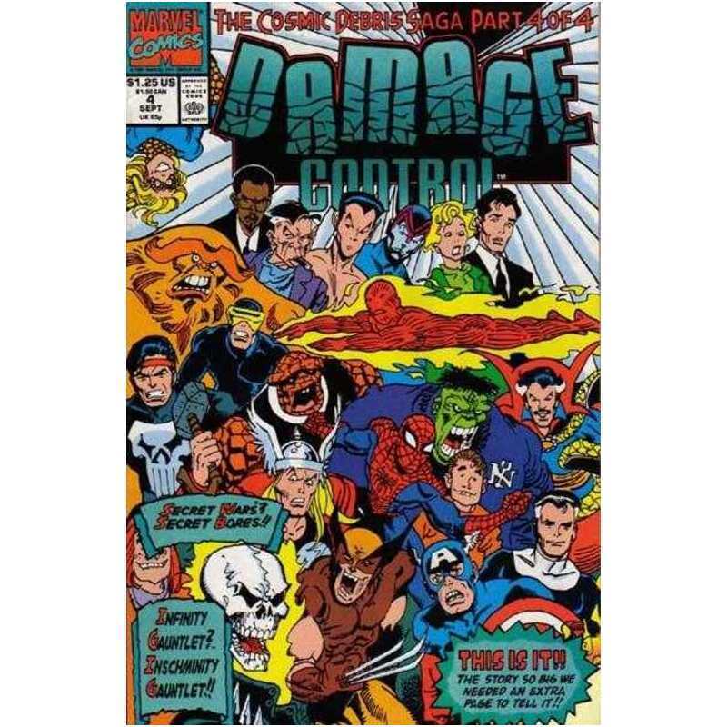 Damage Control (1991 series) #4 in Near Mint minus condition. Marvel comics [f@