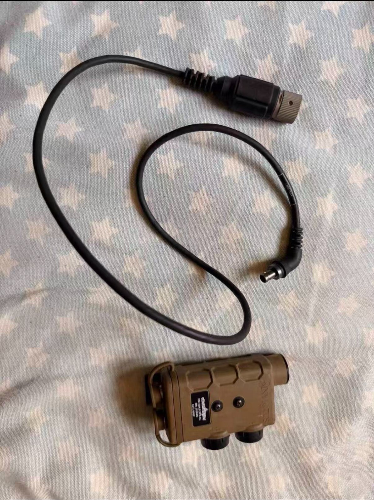 Atlantic Signal Invictus SS Dual Push To Talk PTT - DEVGRU SEAL w/ Downlead Cord Atlantic Signal Invictus SS Dual Push To Talk PTT - DEVGRU SEAL w/ Downlead Cord