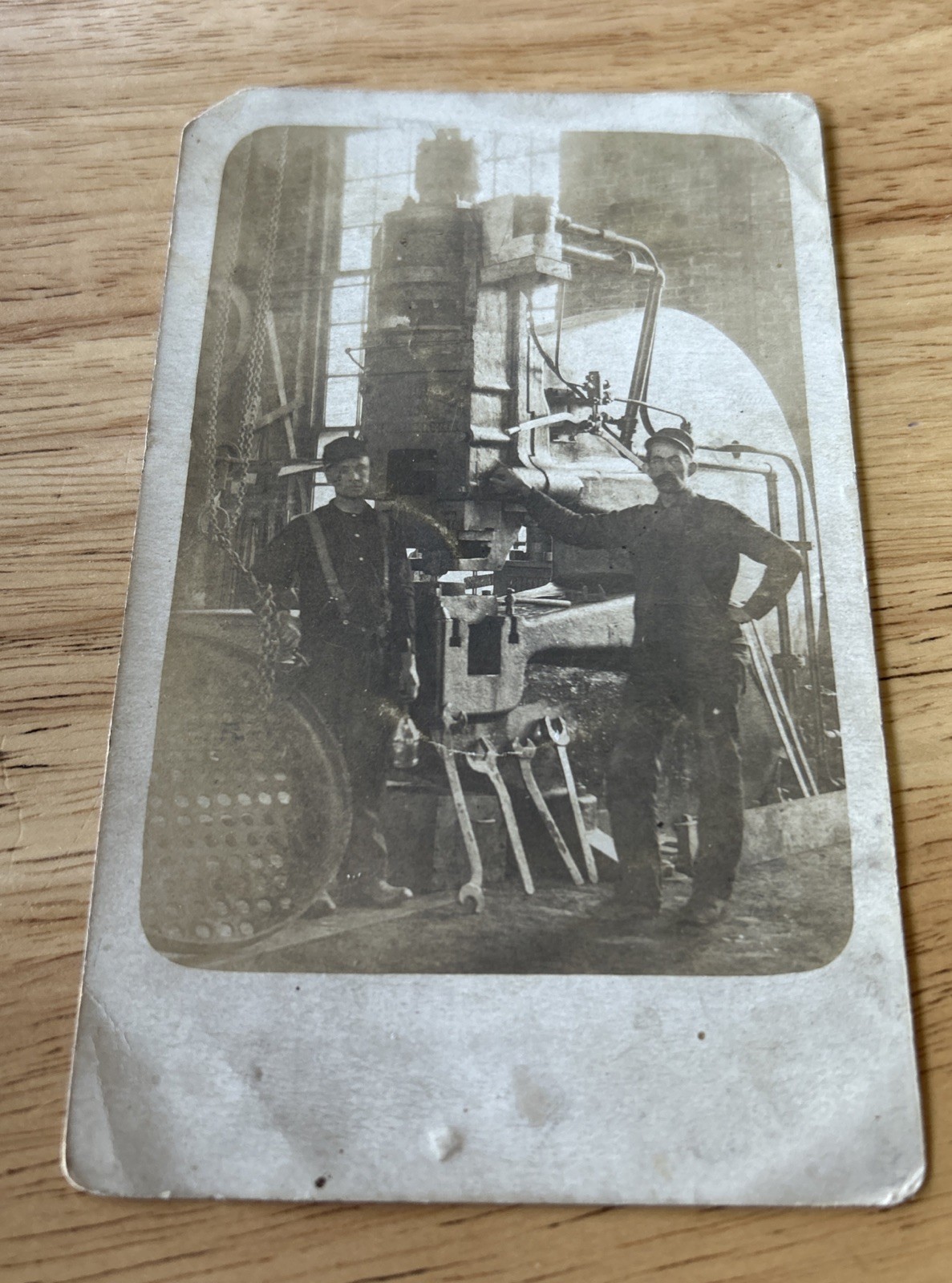 Antique RPPC Postcard Occupational Factory Workers Machine Tools Forest Ohio RFD