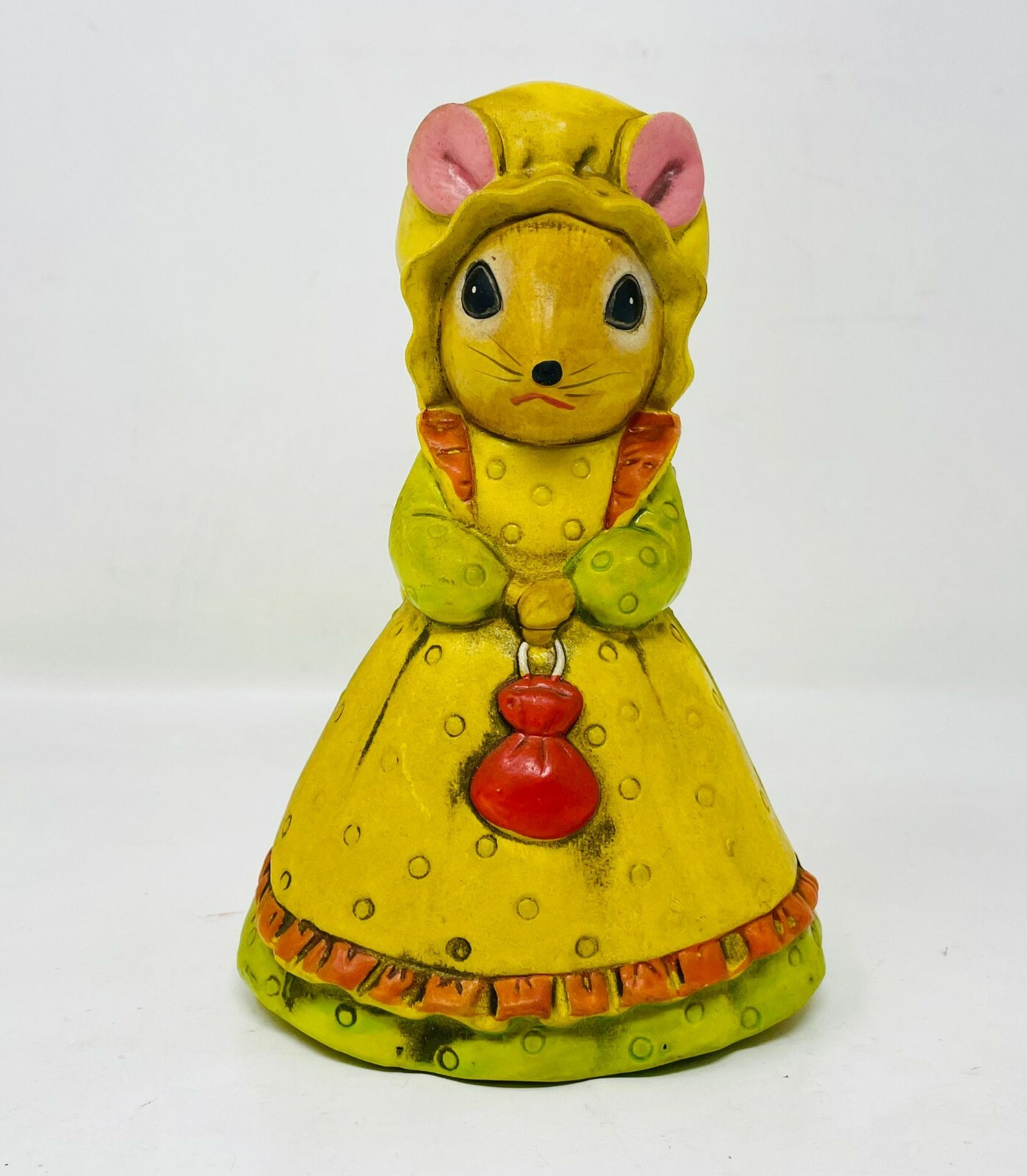 Vintage 1970’s Chalkware Hand Painted Mouse Lorrie Design Piggy Bank 6.5\ Vintage 1970’s Chalkware Hand Painted Mouse Lorrie Design Piggy Bank 6.5\