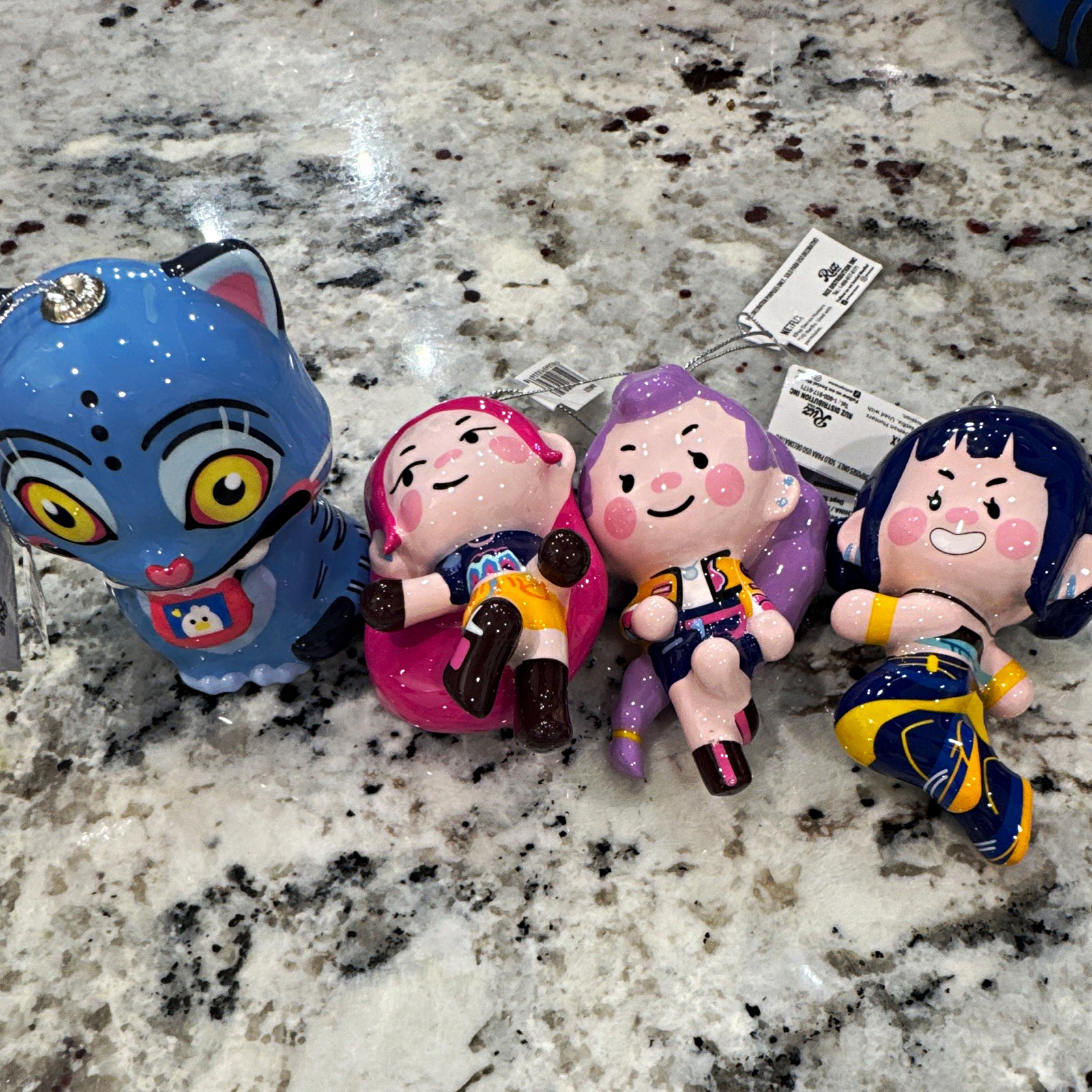 Netflix K-pop demon hunter Christmas Hanging Ornaments Set of 4 Netflix K-pop demon hunter Christmas Hanging Ornaments Set of 4