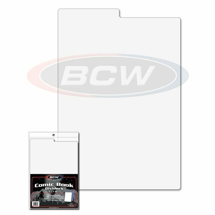 BCW Comic Book Tall / Indexing / Regular DIVIDERS Write-on High Quality 