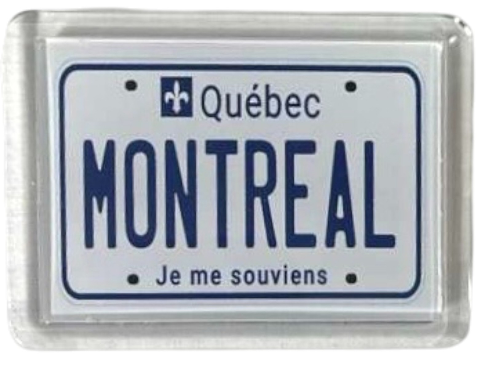 Montreal Quebec Canada License Plate Acrylic Small Fridge Magnet 2.35