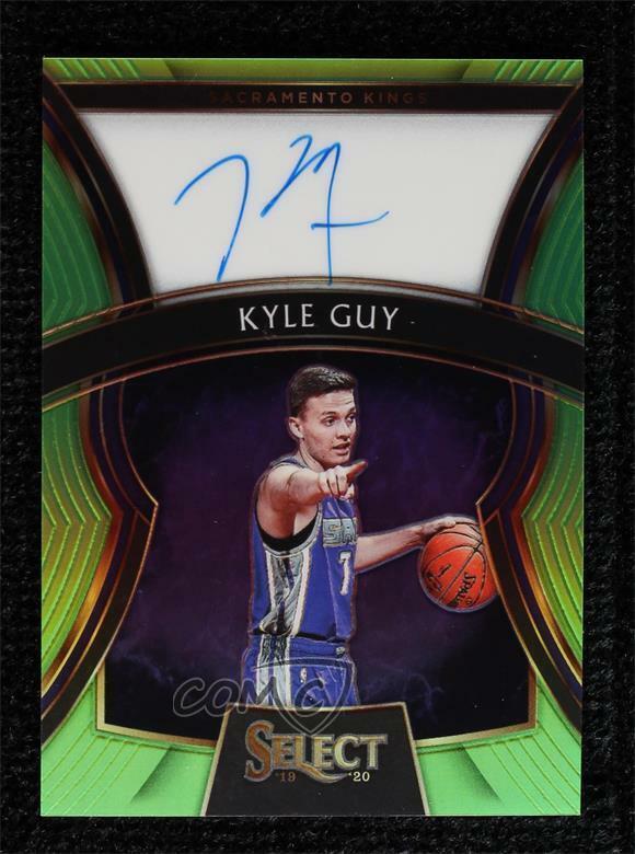 2019-20 Panini Select Signatures Neon Green Prizm 46/99 Kyle Guy Rookie Auto RC