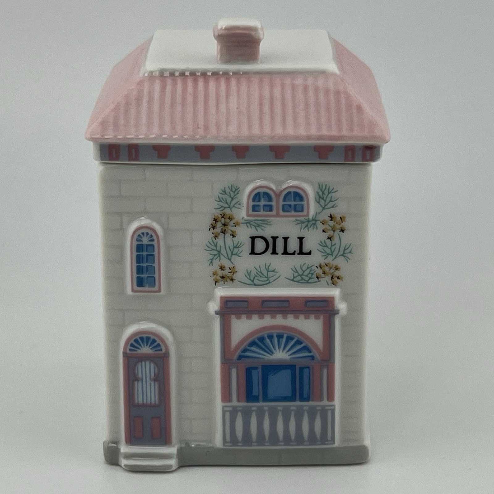 Vintage 1989 Lenox Spice Village DILL Spice Jar Fine Porcelain Miniature House Vintage 1989 Lenox Spice Village DILL Spice Jar Fine Porcelain Miniature House