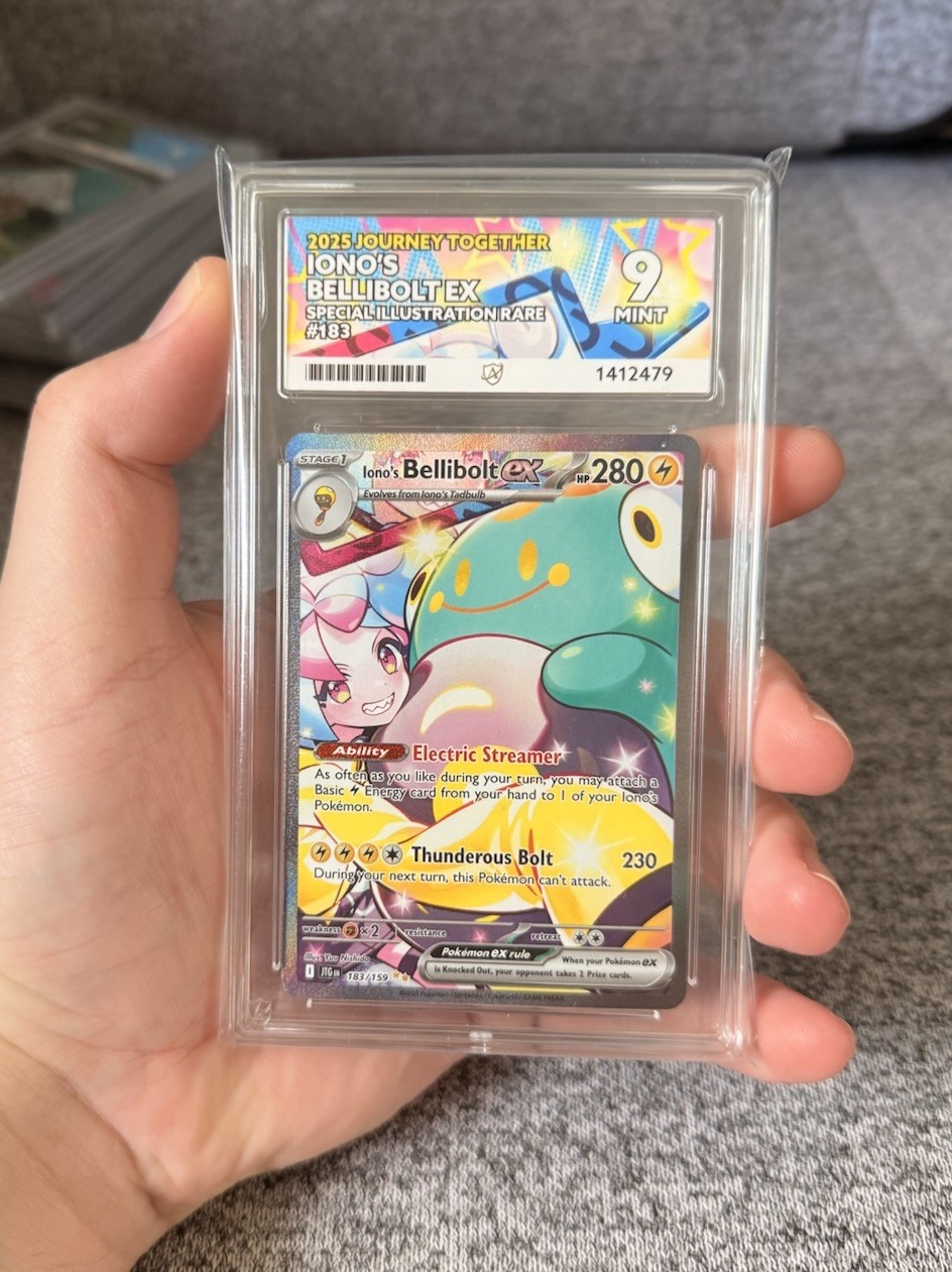 Pokemon Iono’s Bellibolt EX SIR #183 | ACE 9 MINT Pokemon Iono’s Bellibolt EX SIR #183 | ACE 9 MINT