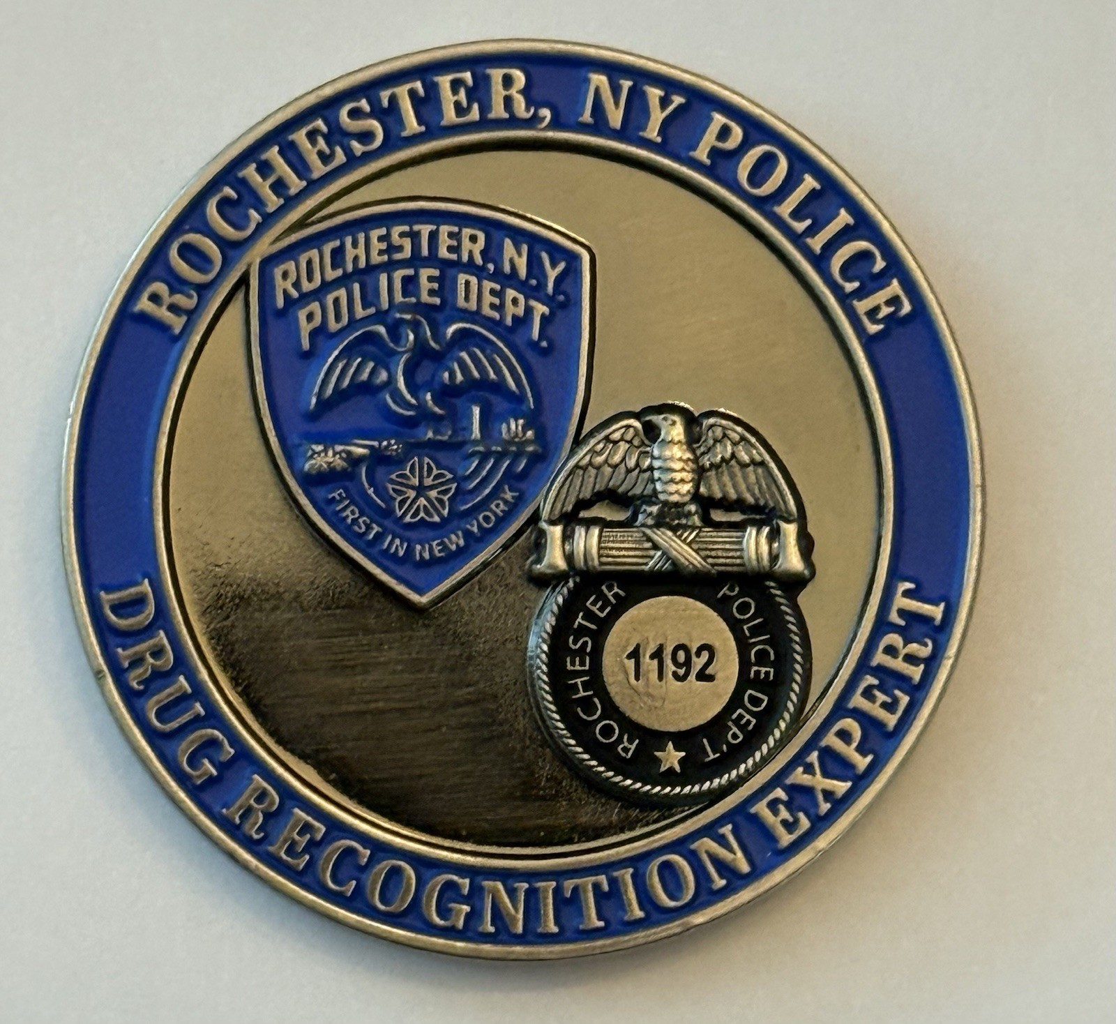 Drug recognition Expert Challenge Coin, Rochester NY Drug recognition Expert Challenge Coin, Rochester NY